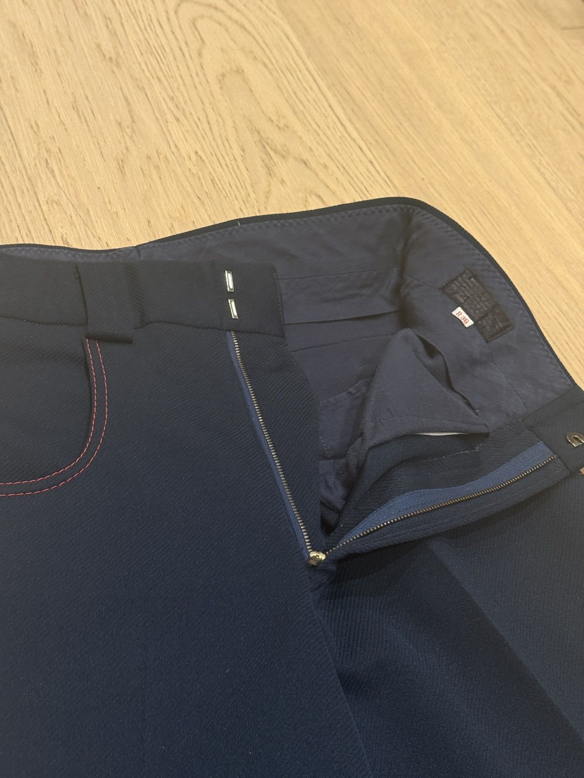 Vintage 1970s Mod / Retro Navy Polyester Dress Pant Size US 29 - 4 Thumbnail