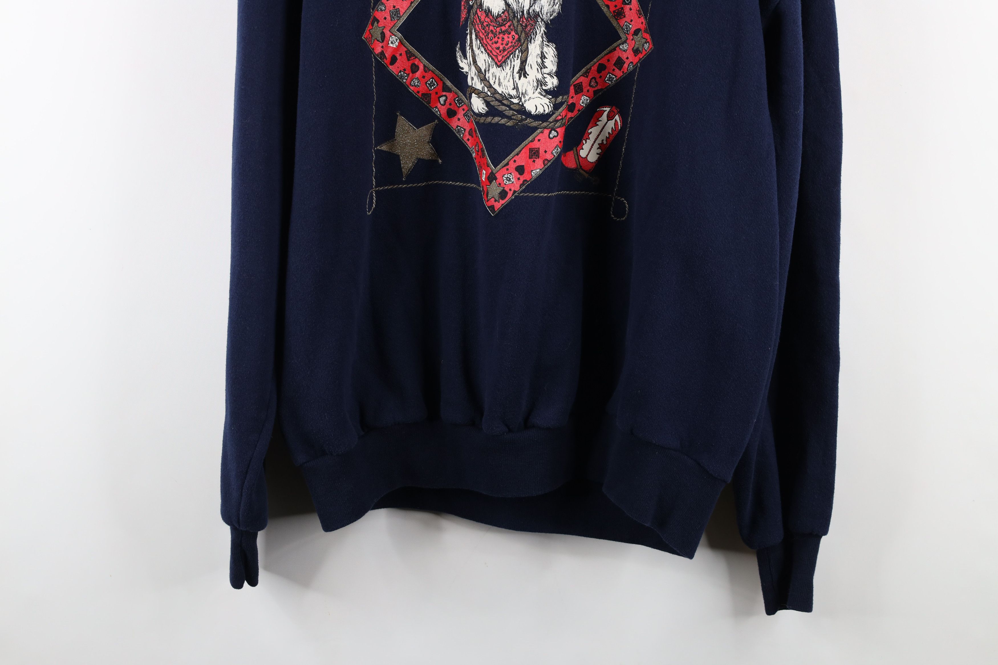 Vintage Vintage 90s Streetwear Western Dog Turtleneck Sweatshirt USA Size XL / US 12-14 / IT 48-50 - 3 Thumbnail