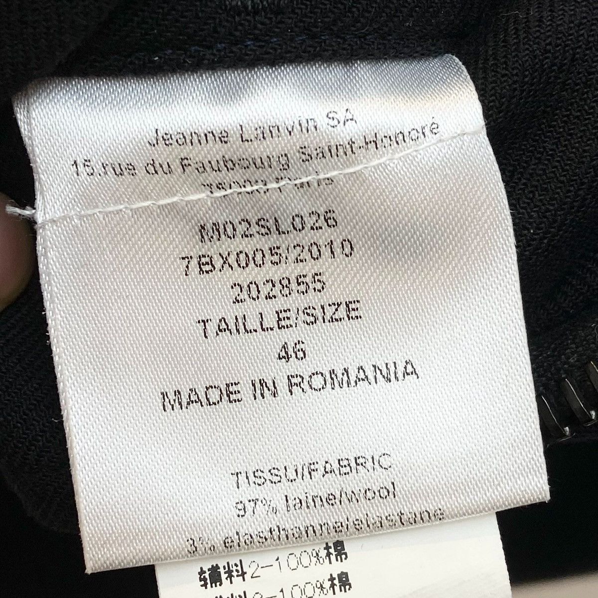 Lanvin Lanvin Navy and Black Colorblock Wool Bomber Jacket Size US S / EU 44-46 / 1 - 5 Thumbnail