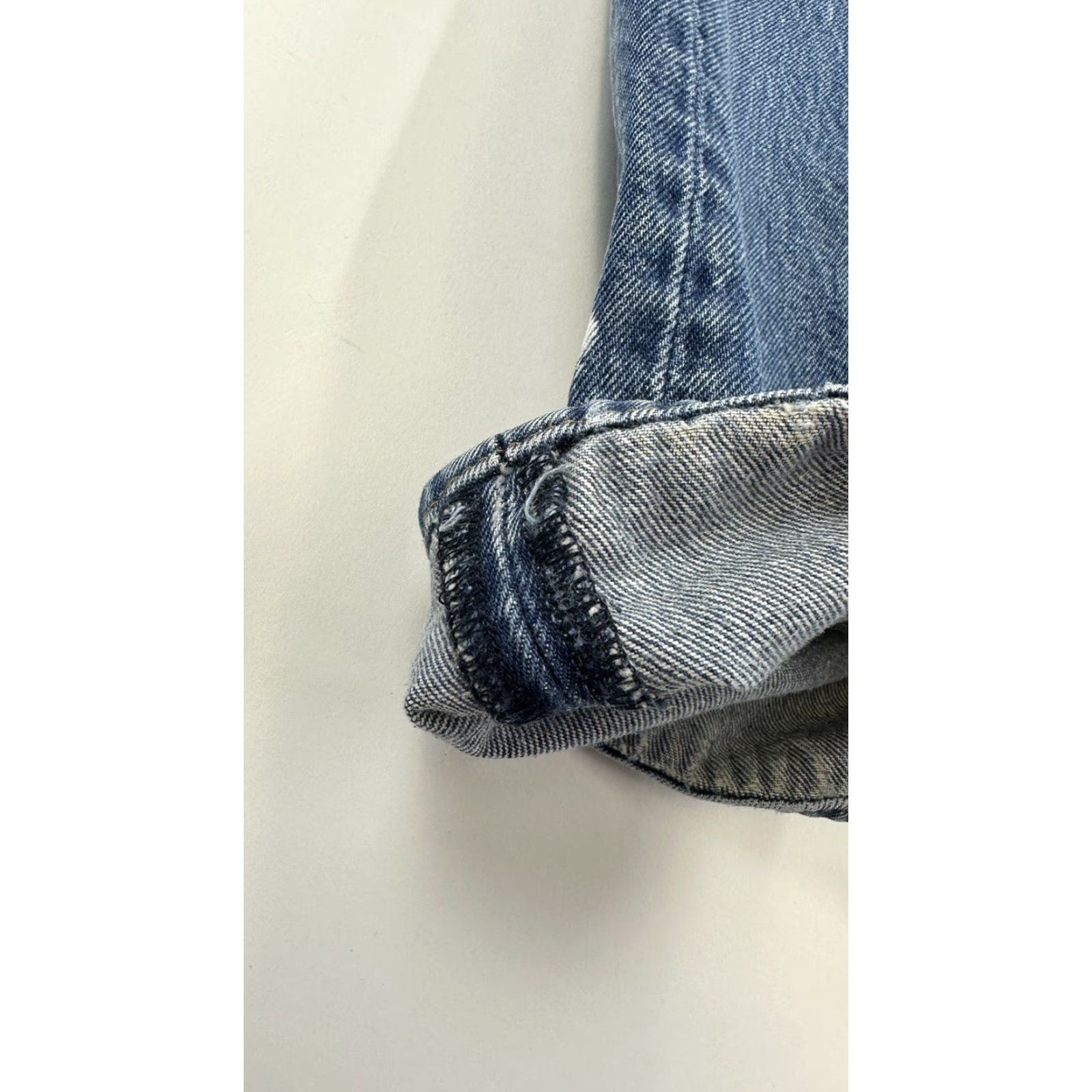 Levi's VINTAGE Levi’s 501 Jeans Men 35x28 Blue Button Jeans Straight Regular 35 Inseam 28 Cotton Denim Bohemian City Festival Grunge Hipster USA Mens Size US 35 - 7 Thumbnail