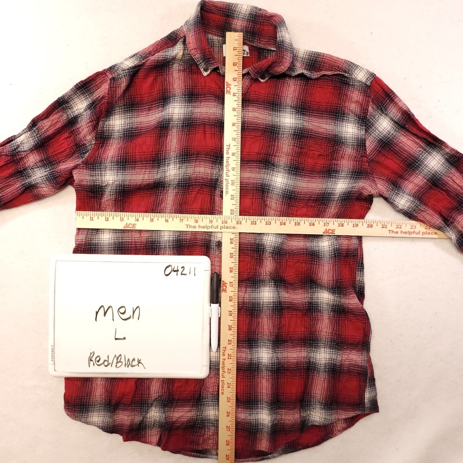Croft & Barrow Croft & Barrow Tartan Flannel Button Up Shirt Men Size L Red Size US L / EU 52-54 / 3 - 6 Thumbnail