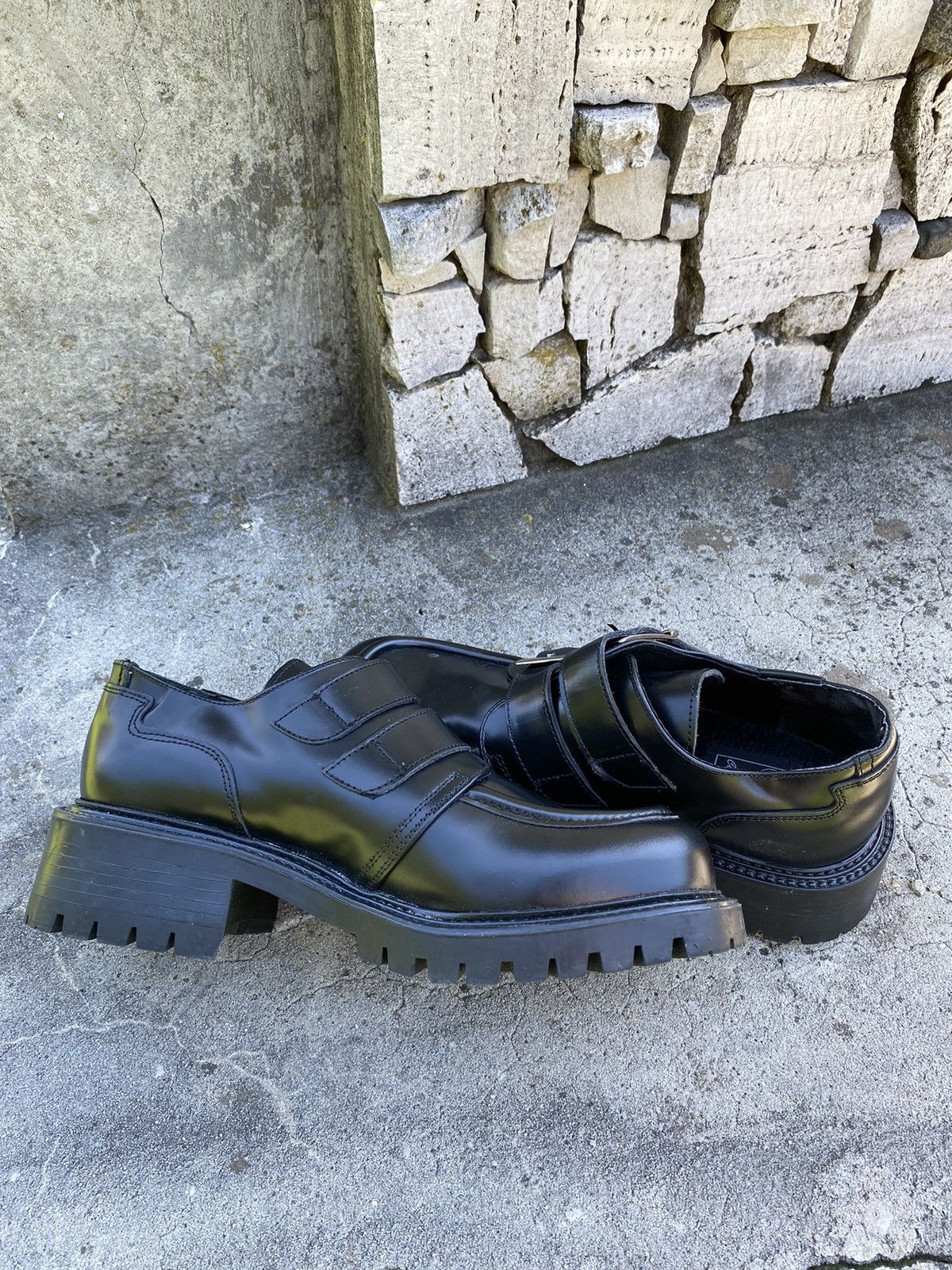 Dockers × Vintage Dockers vintage Chunky Leather Shoes Goth Avan Garde Size US 8 / EU 41 - 13 Thumbnail