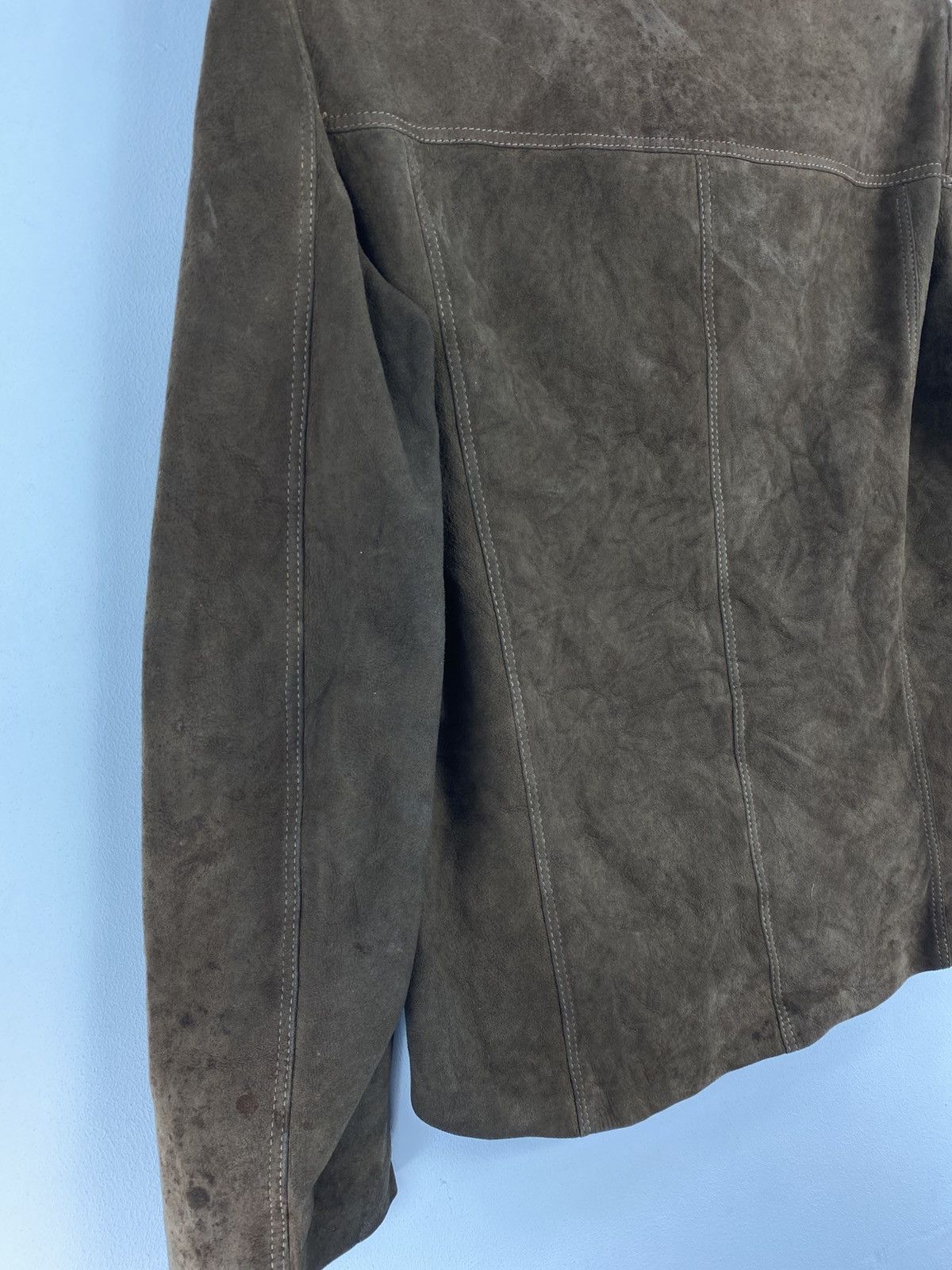 Japanese Brand Vintage 70’s Suede Leather Brown Jacket Button Up Size US XS / EU 42 / 0 - 6 Thumbnail