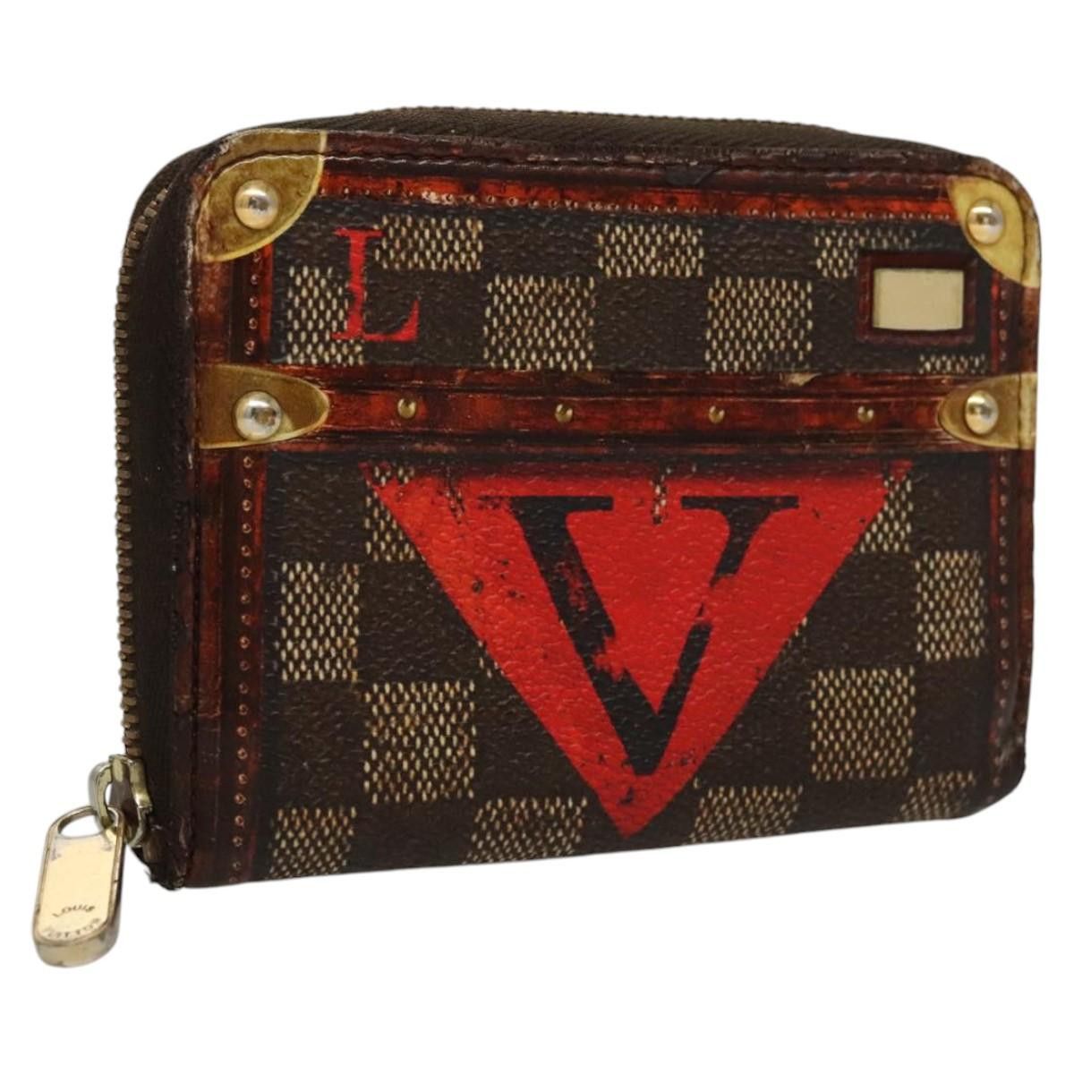 Louis Vuitton Damier Trunk Time Zippy Coin Purse Coin Purse M52745 Auth Bs24186 in Damie Ebene, Women's
