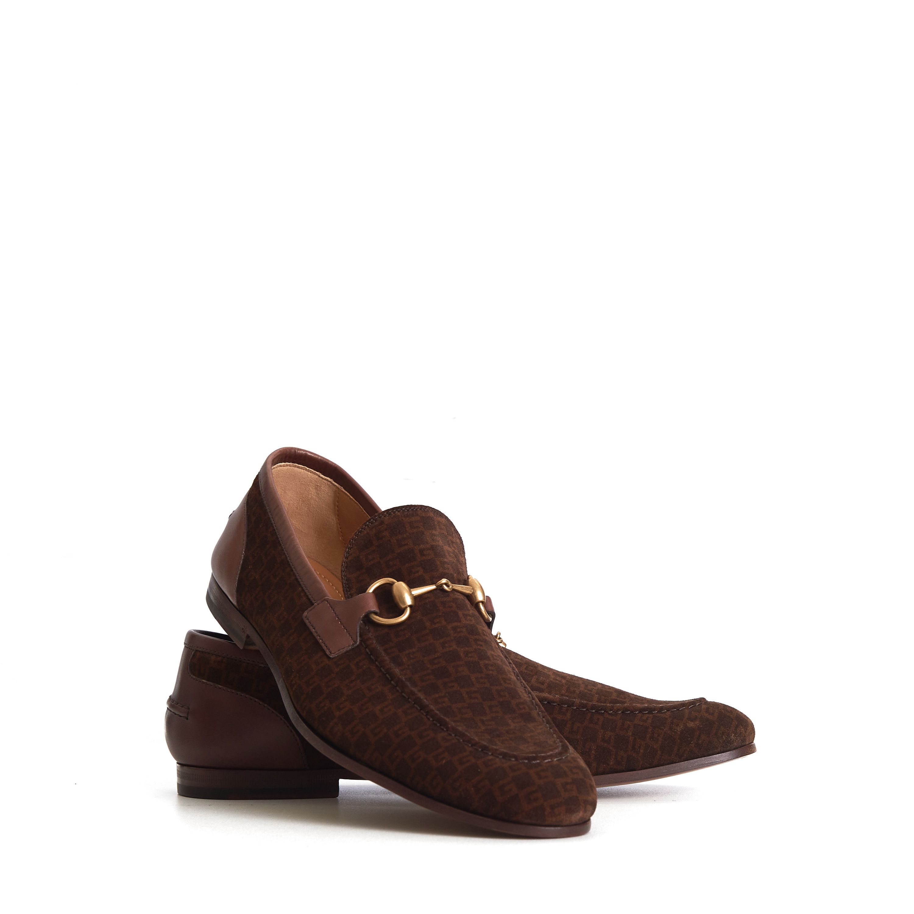 Gucci Men's Dark Brown Suede & Leather Loafers - Horsebit, Size US 8 / EU 41 - 11 Thumbnail