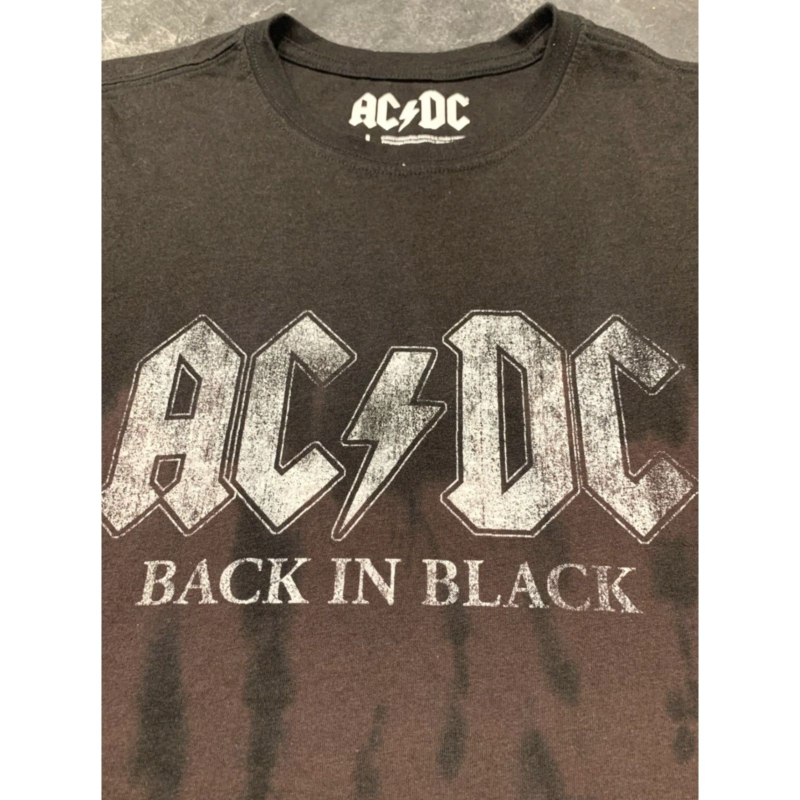 Vintage AC DC Shirt Large Black Crew Neck T-Shirt Short Sleeve Rock Band 70s Mens Size US L / EU 52-54 / 3 - 2 Thumbnail