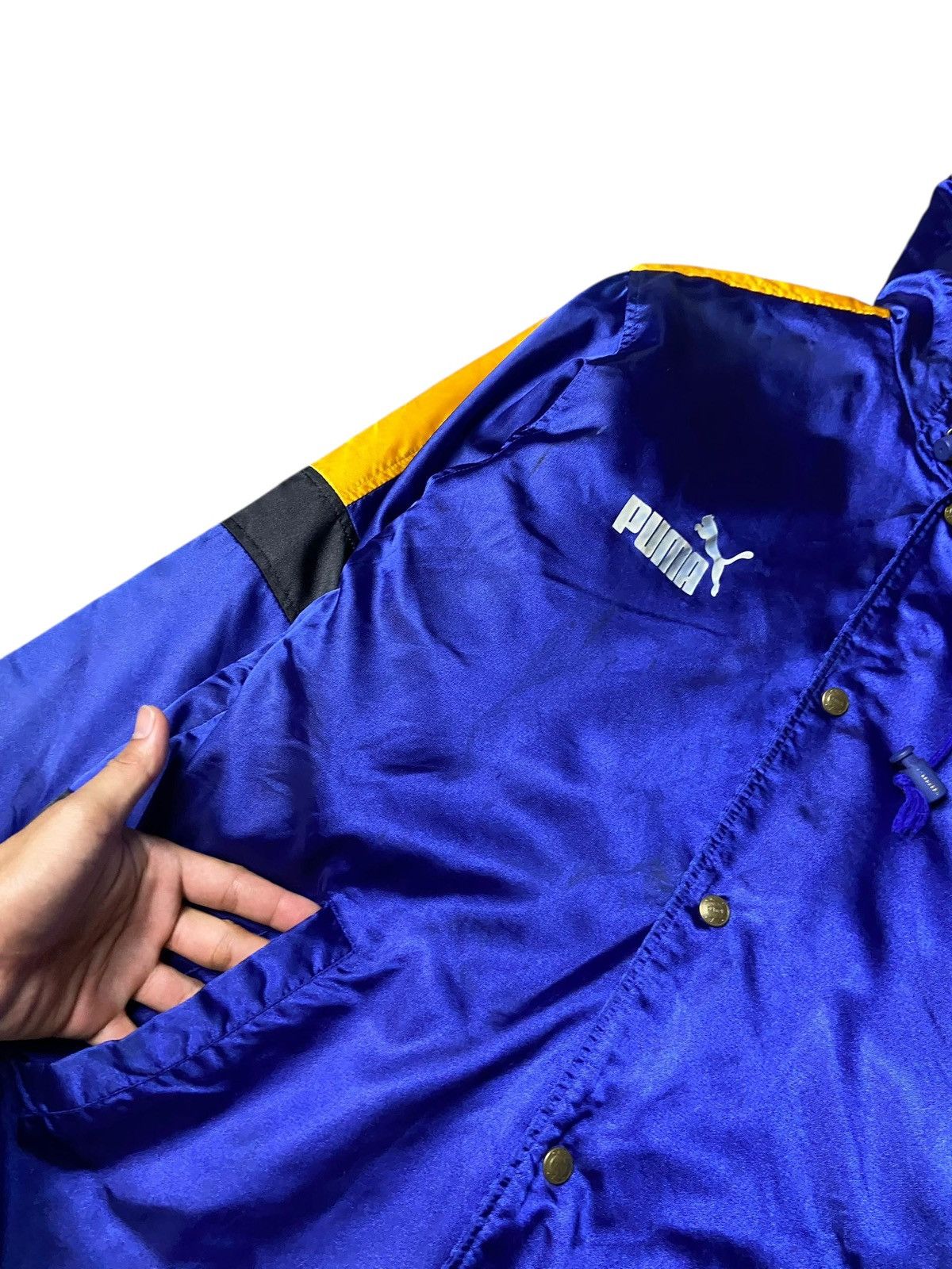 Puma Vintage PUMA Nylon Hooded Jacket (157) Size US S / EU 44-46 / 1 - 3 Thumbnail