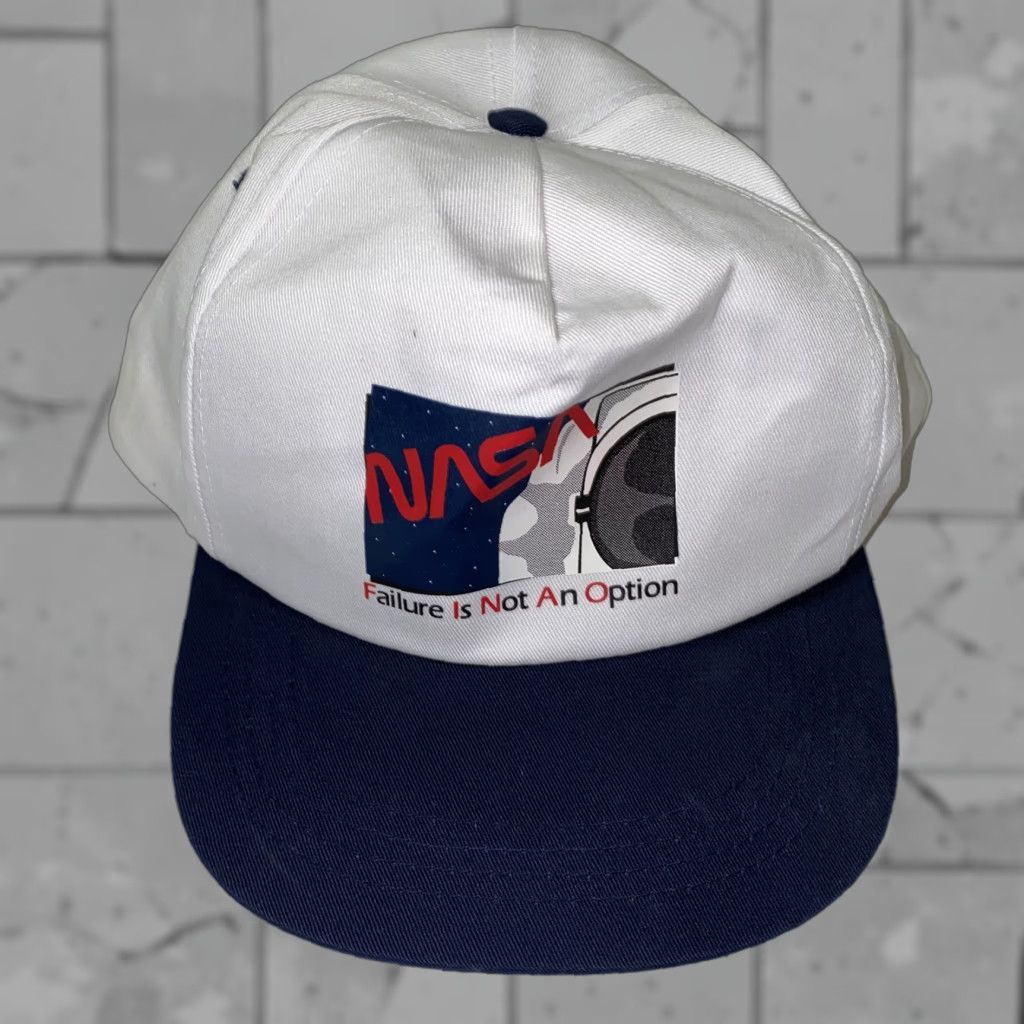 NASA Sportcap White NASA Hat Snapback Adjustable Hat Mens White Snapback NASA Hat Adjustable Size ONE SIZE - 1 Thumbnail