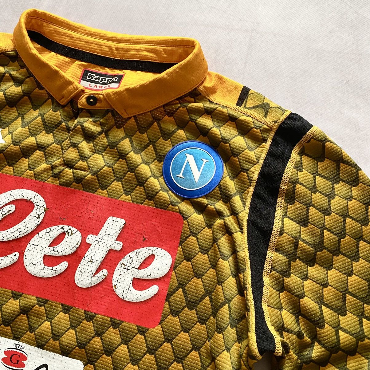 Vintage Kappa Napoli 2018-2019 Kombat Gara Goalkeeper T-shirt Jersey Size US L / EU 52-54 / 3 - 3 Thumbnail