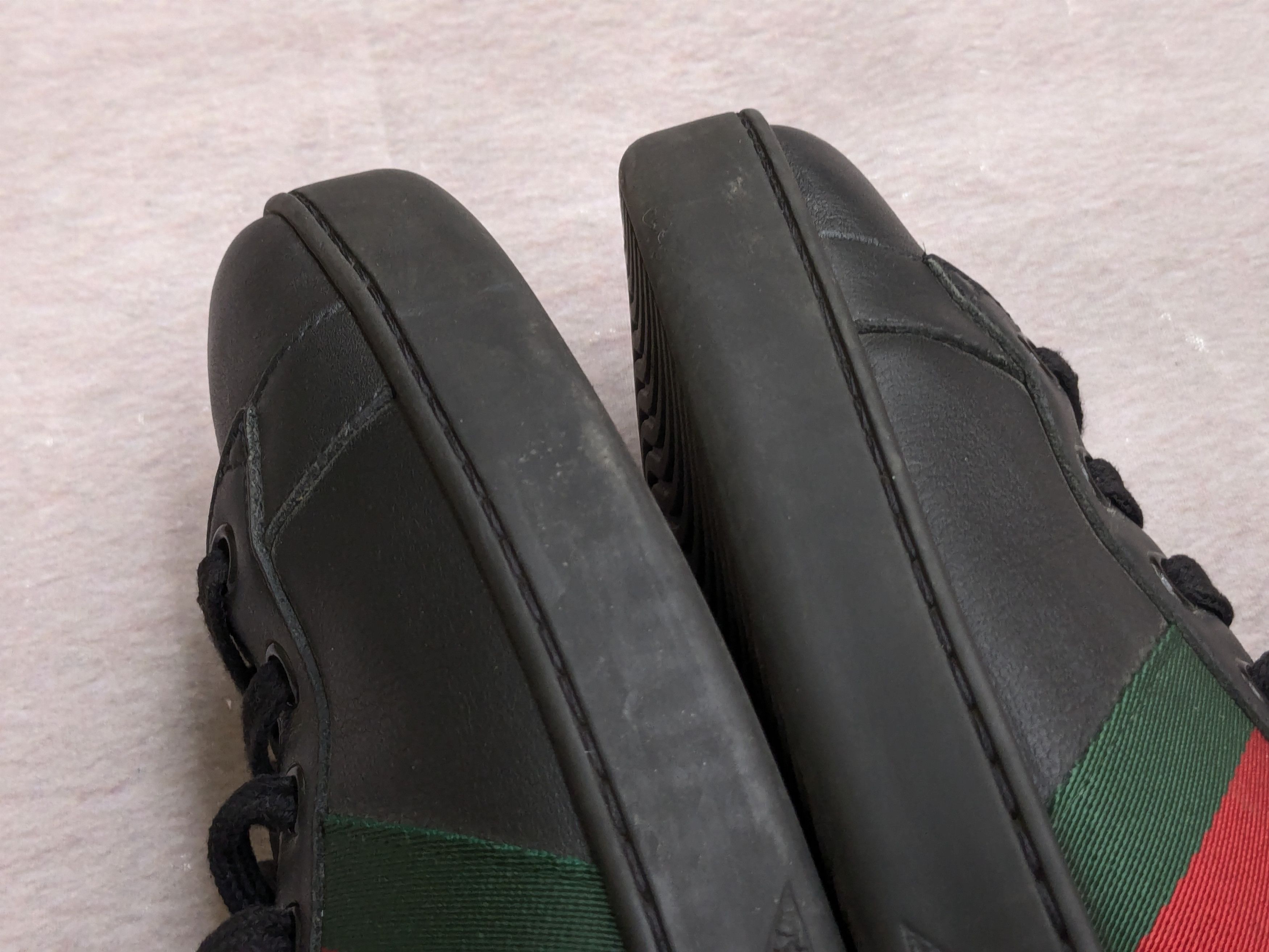 Gucci Gucci Ace Sneakers Black 12.5 Leather Low Tops Web Size US 12.5 / EU 45-46 - 8 Thumbnail