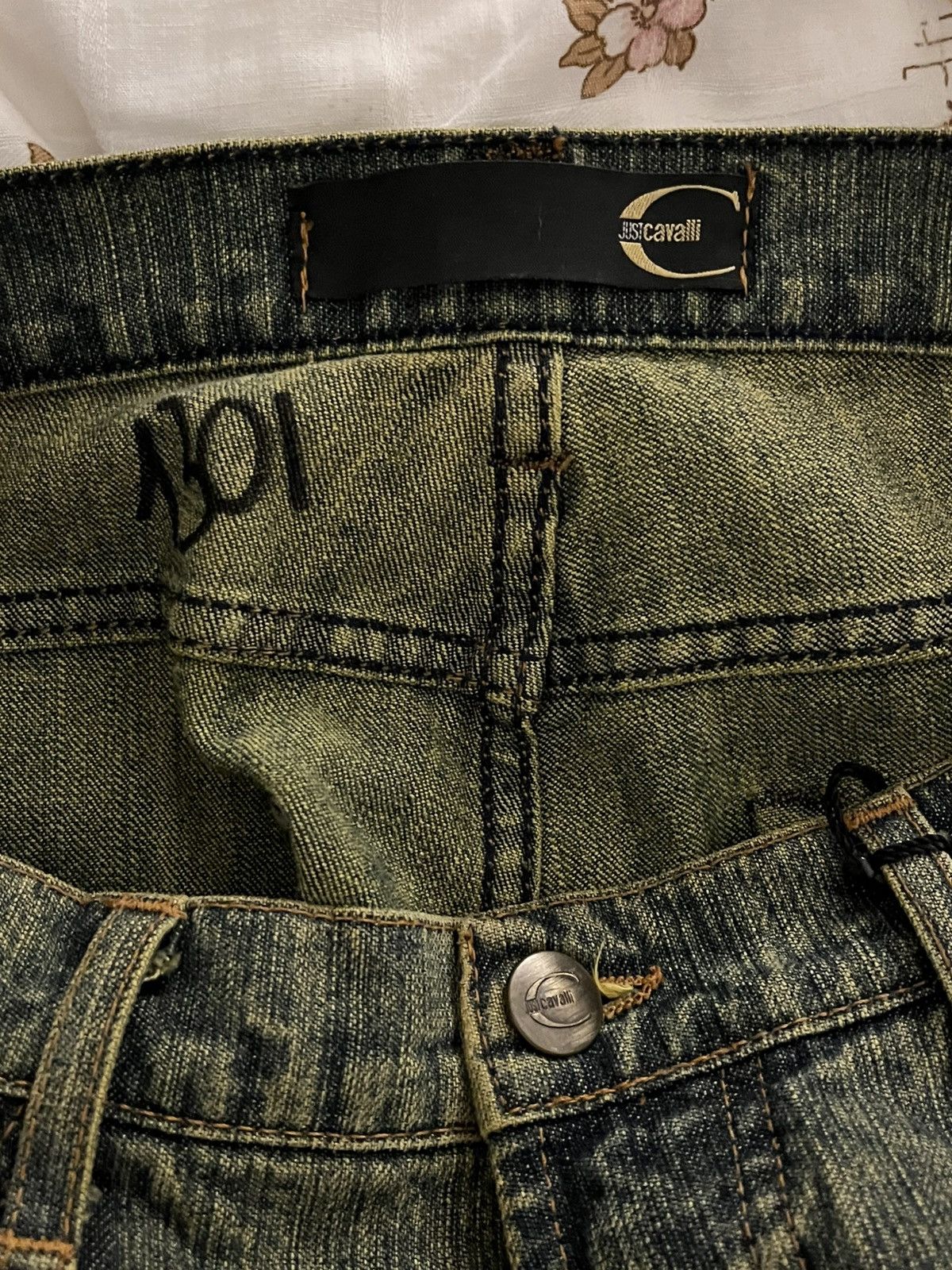 Just Cavalli Vintage Sandblasted Cavalli Jeans Size US 33 - 8 Thumbnail