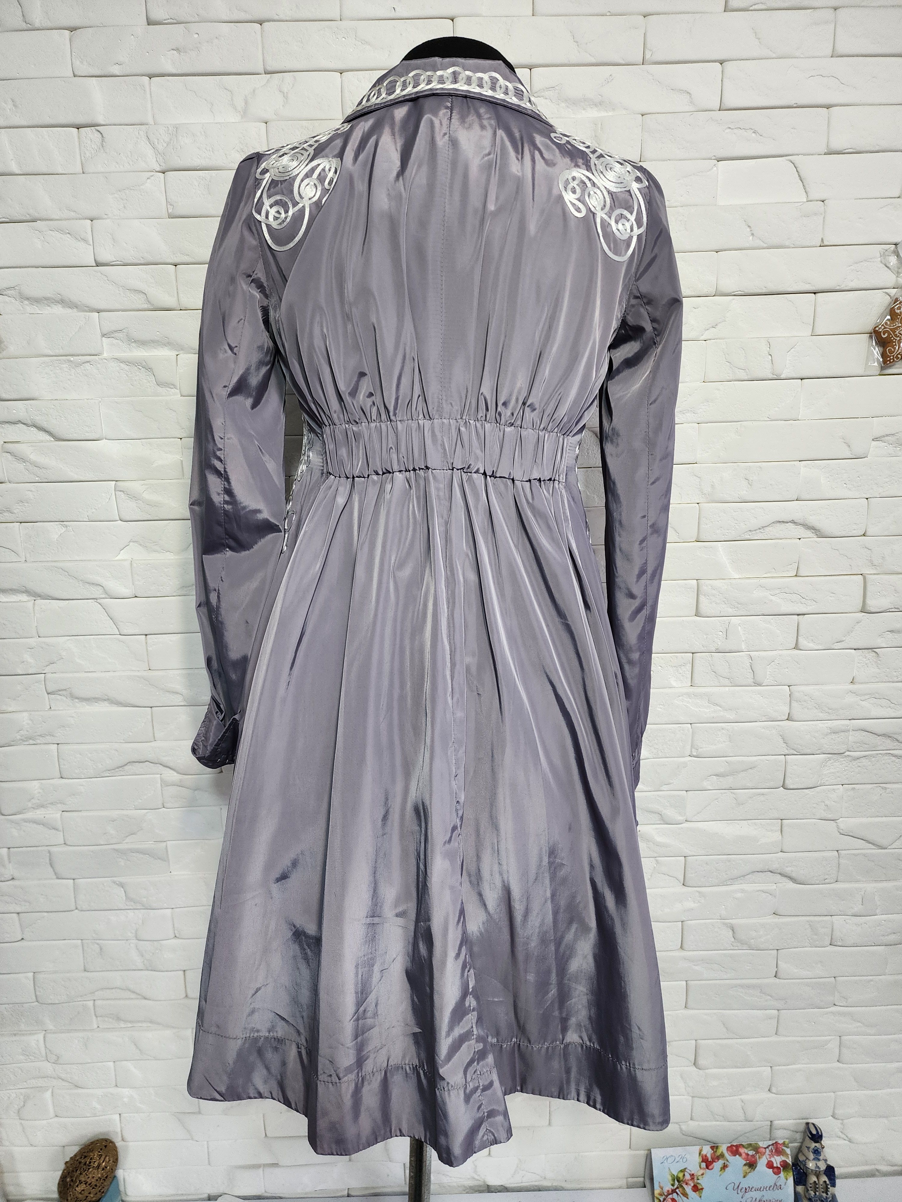Other Gray Jacket: Elegant Women's Belted Coat with Pockets Size M / US 6-8 / IT 42-44 - 4 Thumbnail