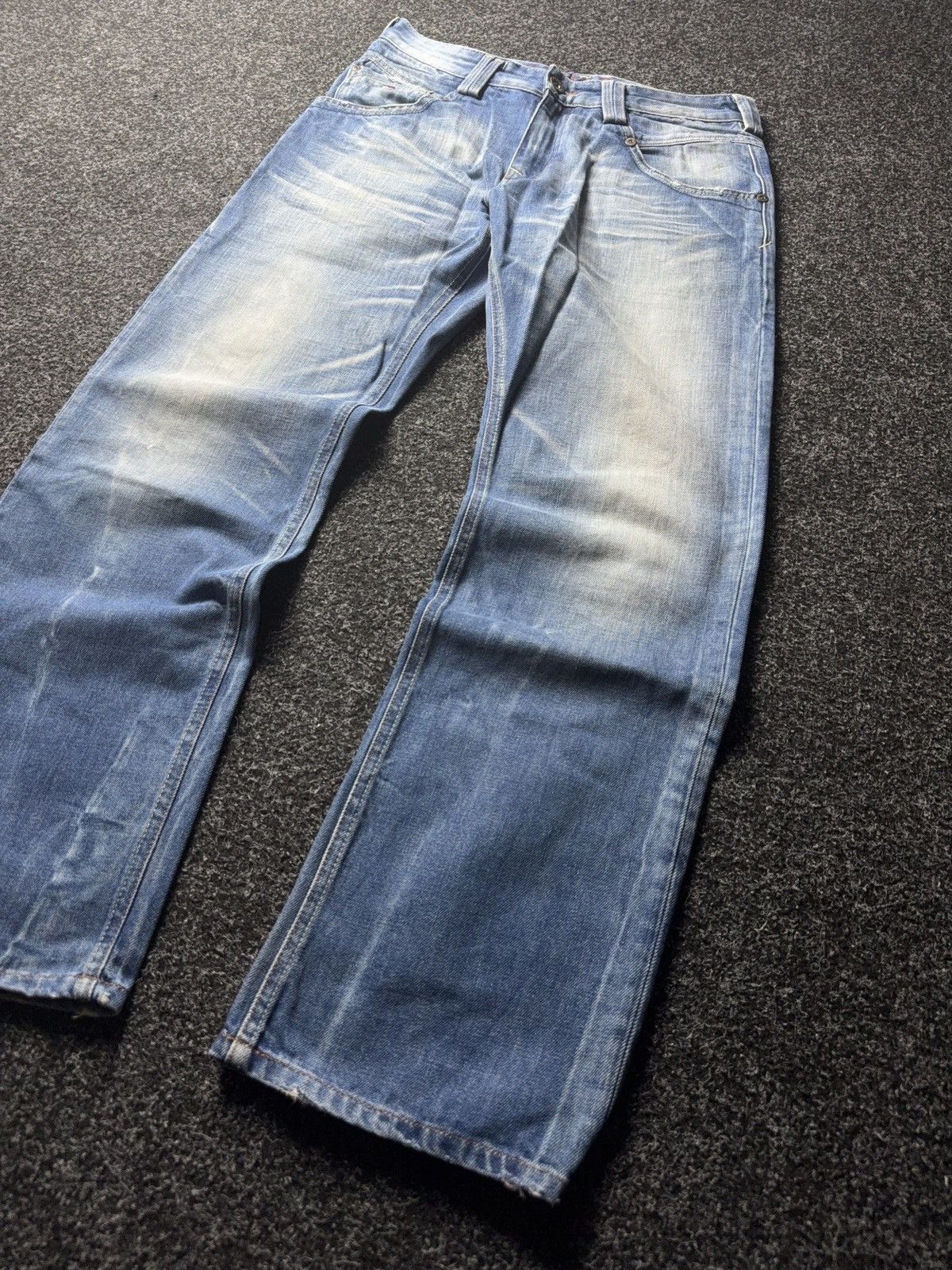 Tommy Hilfiger 00s Y2K Hilfiger Denim Y2K Vintage Faded Straight Jeans Size US 32 / EU 48 - 3 Thumbnail