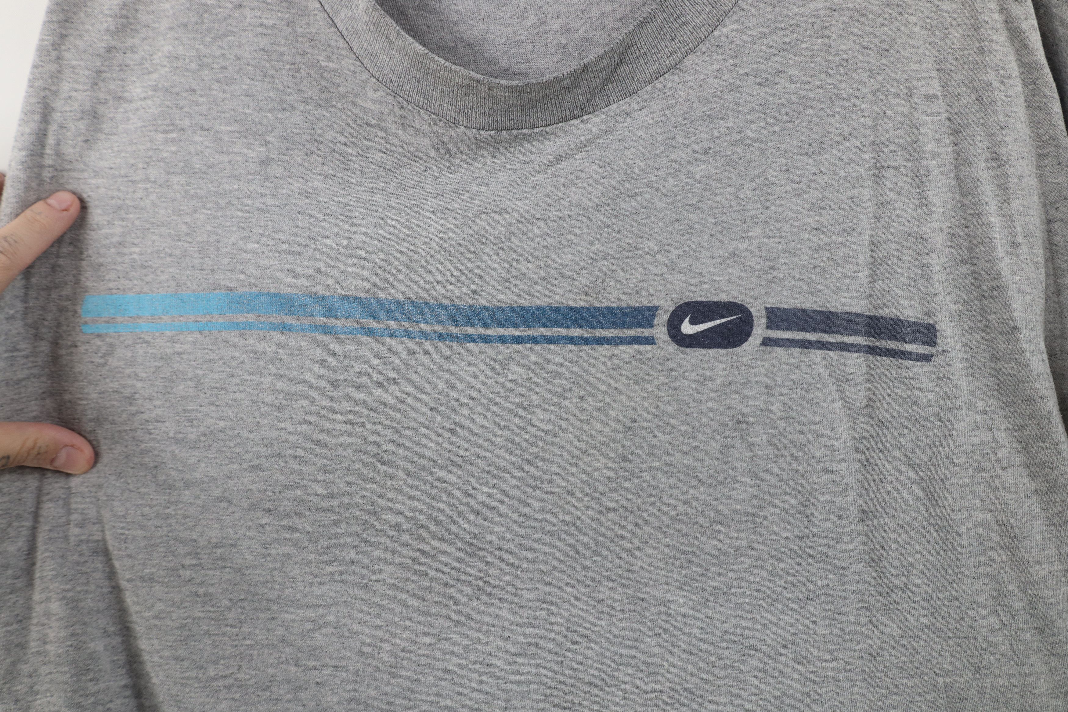 Nike Vintage Y2K Nike Travis Scott Mini Swoosh Striped T-Shirt Size US XL / EU 56 / 4 - 4 Thumbnail