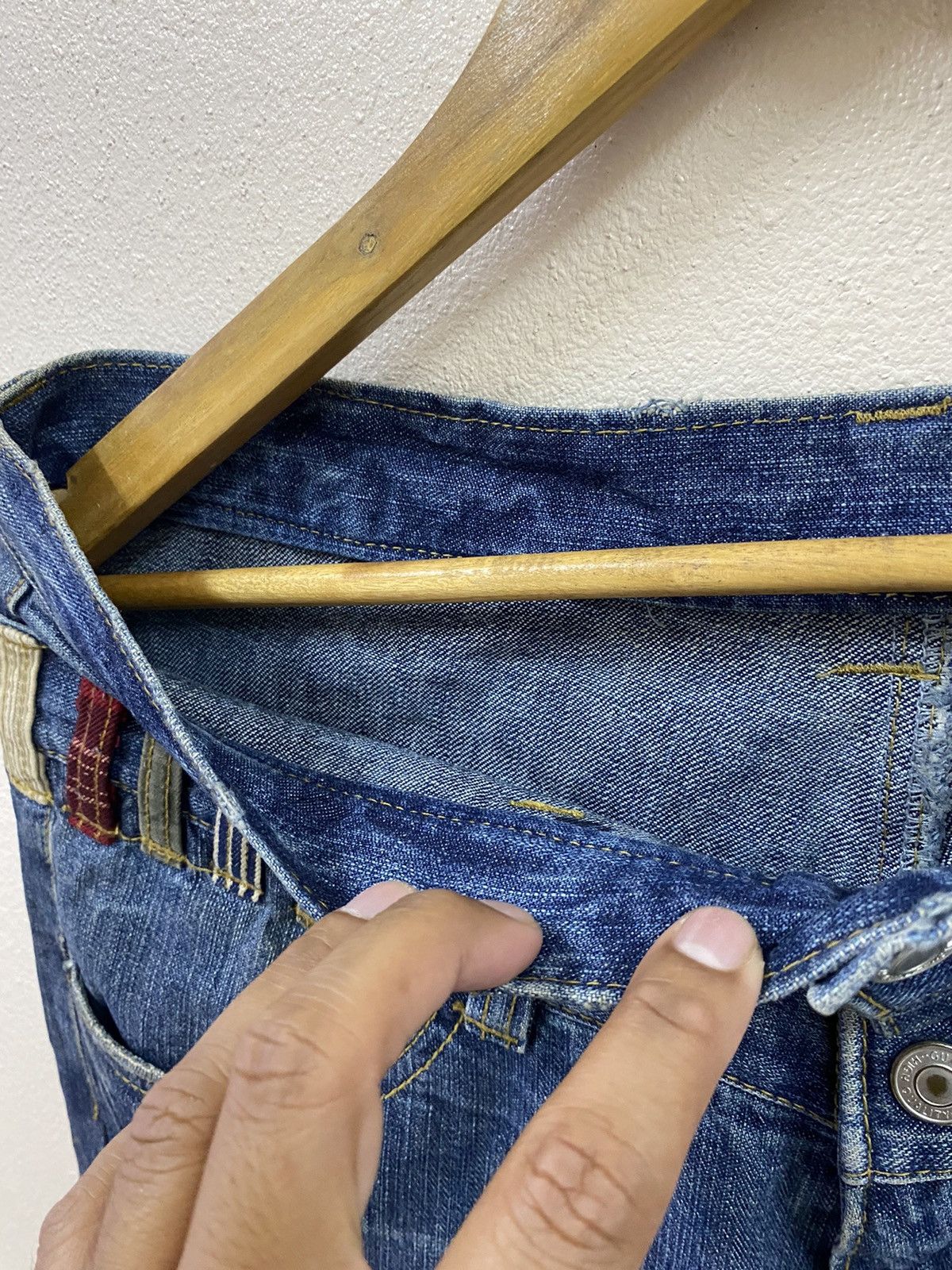 Japanese Brand Vintage Double Waist Denim Japan Size US 35 - 9 Thumbnail