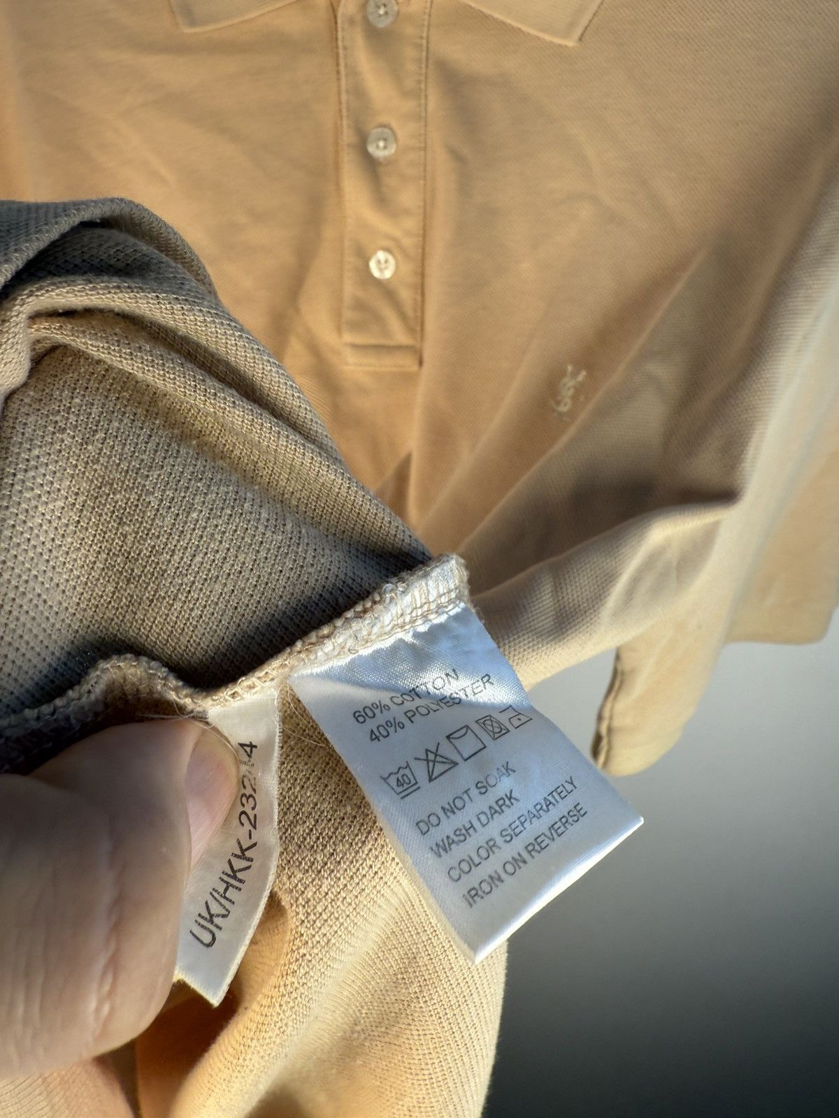 Yves Saint Laurent Beige YSL Polo Shirt Tan YSL T-shirt Size US M / EU 48-50 / 2 - 6 Thumbnail