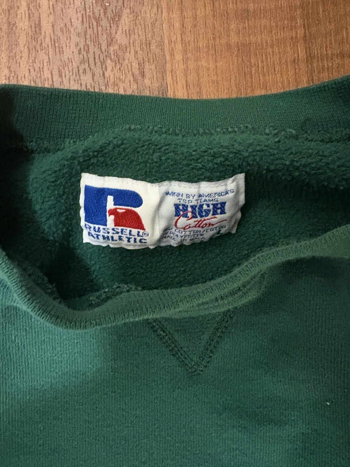 Russell Athletic Vintage Green Russel Crew Size US L / EU 52-54 / 3 - 2 Thumbnail