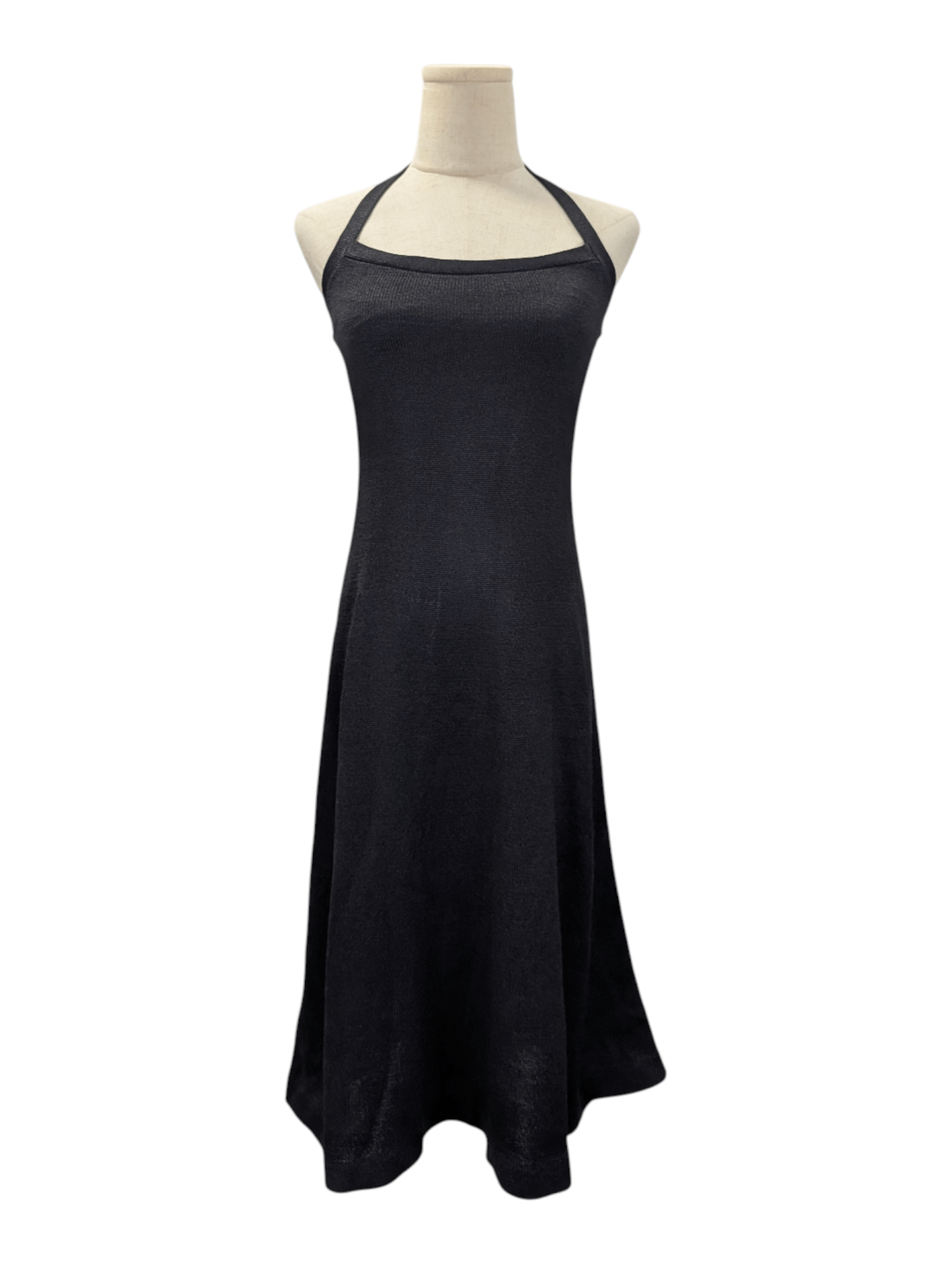 Ralph Lauren Ralph Lauren Black Silk Halter Neck Knit Dress Size XS / US 0-2 / IT 36-38 - 1 Thumbnail