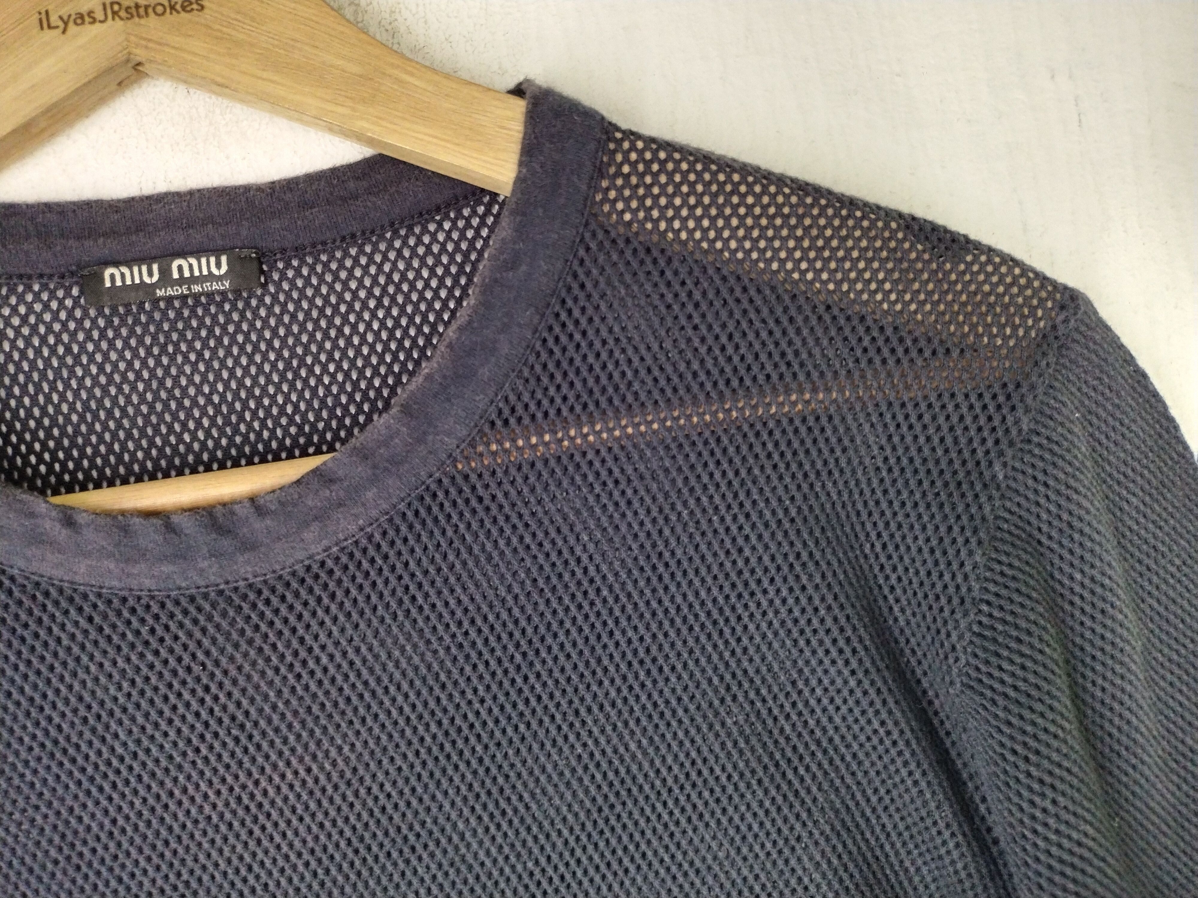 Miu Miu Vintage Miu Miu Eyelet Shirt Tee Size M / US 6-8 / IT 42-44 - 2 Thumbnail