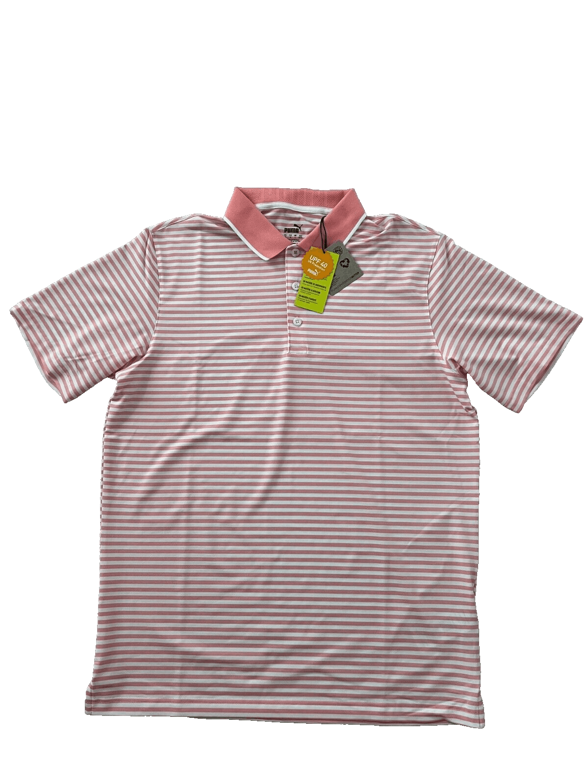 Puma Puma 537447 Mattr Feeder Polo Shirt Flamingo Pink Stripe M Size US M / EU 48-50 / 2 - 2 Thumbnail