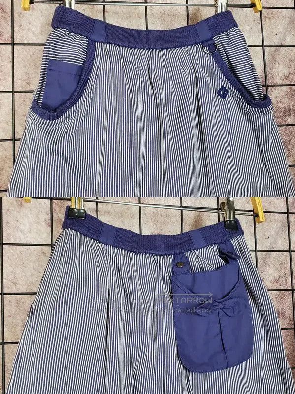 Dior Dior Summer Navy Blue Cotton Skirt . Size 23" - 2 Thumbnail