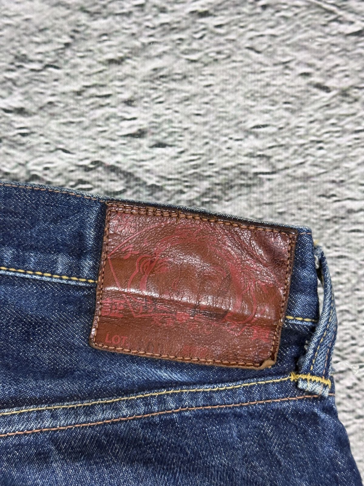 Evisu Evisu jeans white daicock big logo blue selvedge denim Size US 32 / EU 48 - 5 Thumbnail