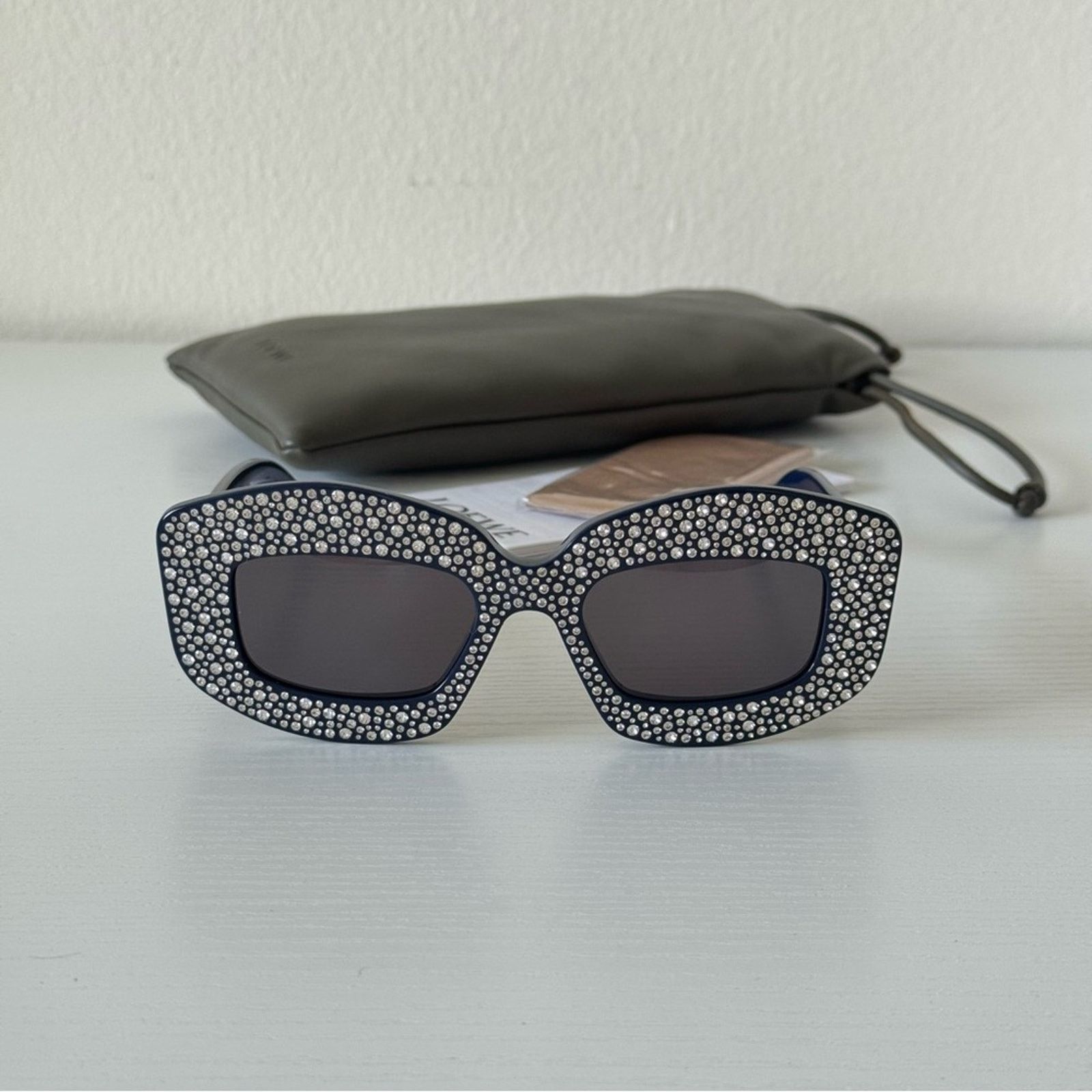 Loewe NWT Loewe Crystal Sunglasses LW4114IS 90A Blue Authentic Size ONE SIZE - 7 Thumbnail