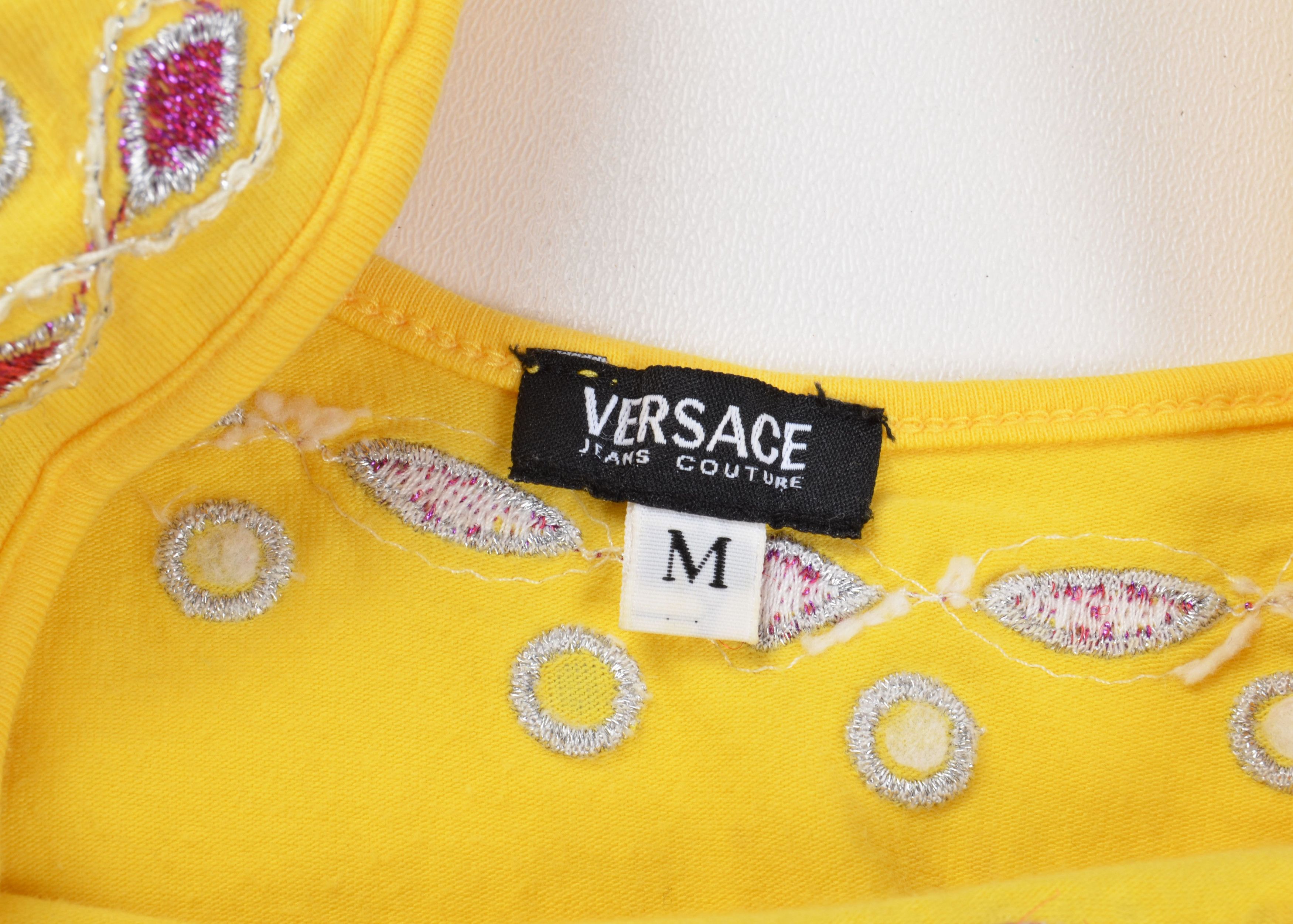 Versace Jeans Couture Vintage Versace Jeans Couture Y2K Logo Embroidered Top Size M / US 6-8 / IT 42-44 - 8 Thumbnail
