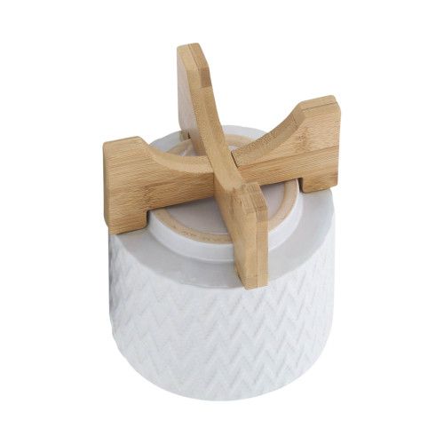 Designer × Homemade 5" CHEVRON PLANTER W/ STAND, WHITE Size US L / EU 52-54 / 3 - 6 Thumbnail