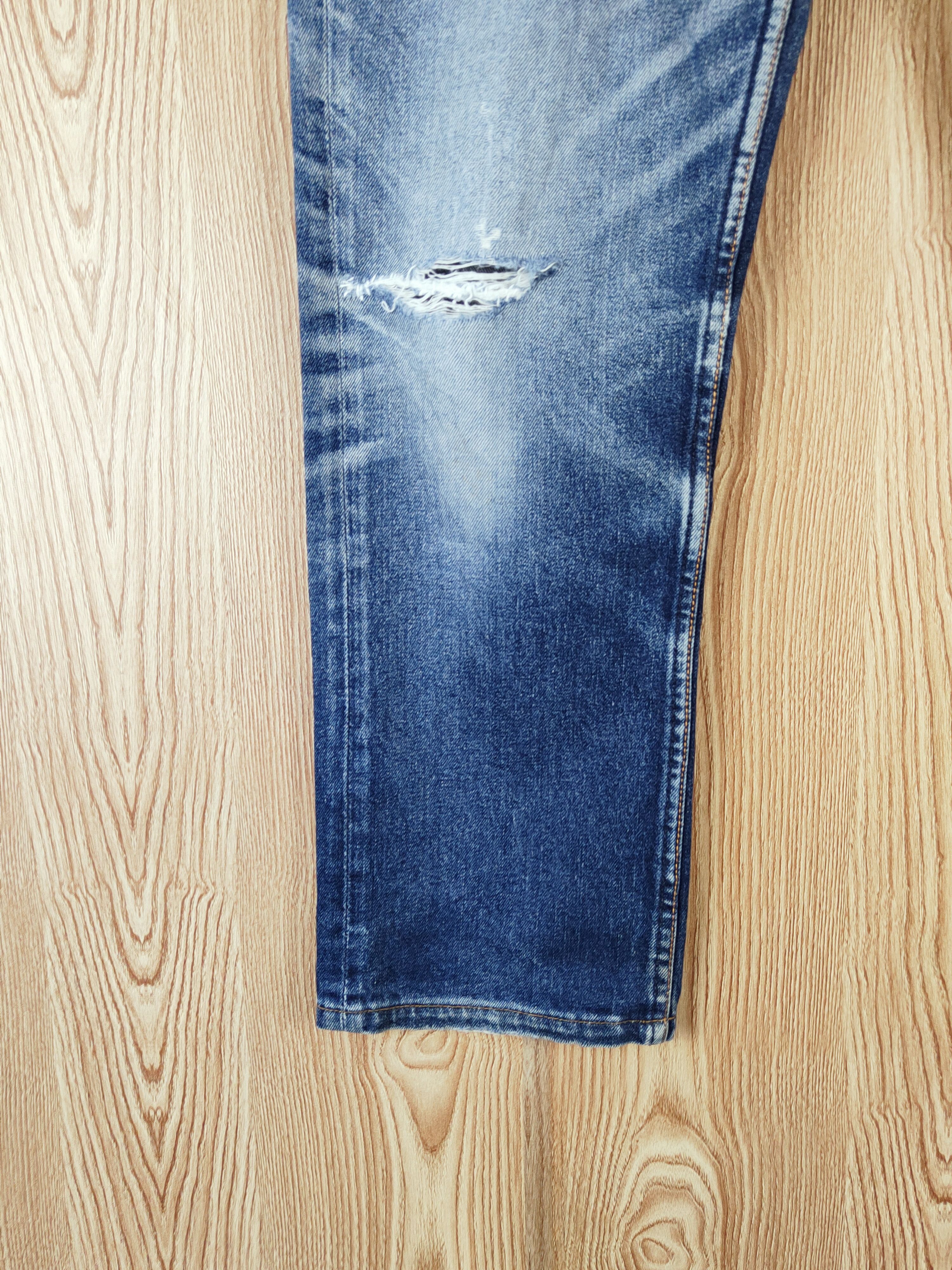 Japanese Brand Navy Dark Blue Distressed Ripped Jeans #W608 Size 30" / US 8 / IT 44 - 4 Thumbnail