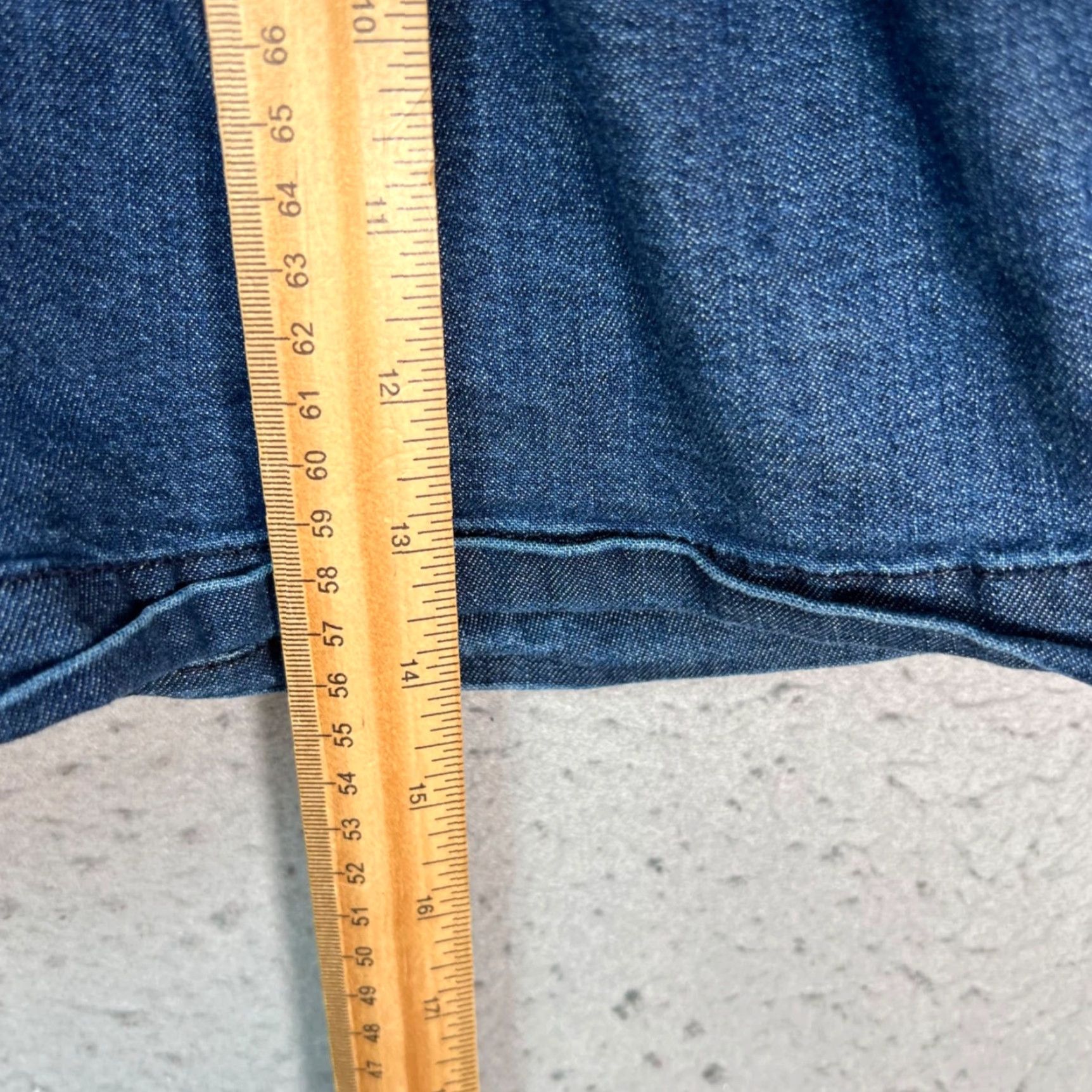Gap Gap x Doen Womens Bermuda Shorts 4R Denim Button-Front High Waist Blue 27 in / 4R / Adult Womens Size 27 / 4R Bermuda Shorts Blue Womens Gap x Doen Size 27" / US 4 / IT 40 - 6 Thumbnail