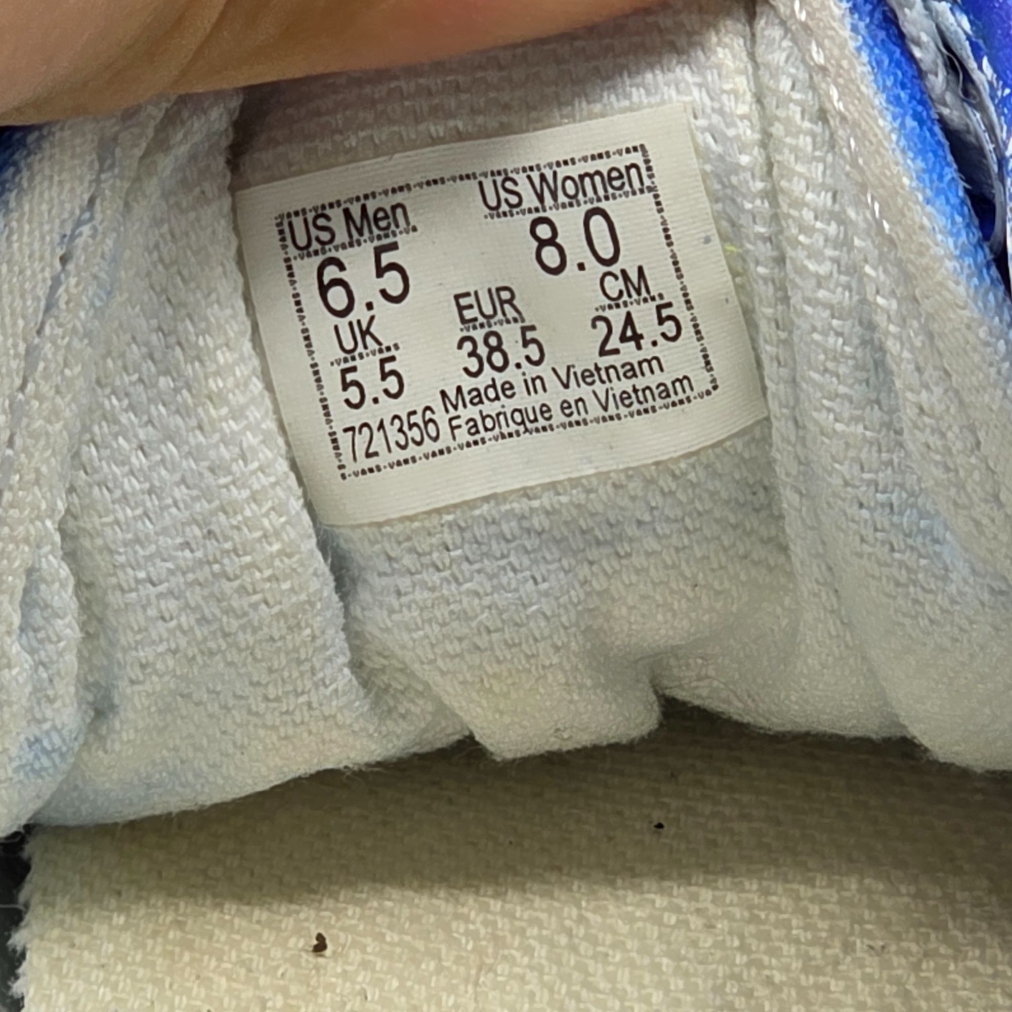 Vans Vans Off The Wall Womens Size 8 Blue Black Sneaker Shoes Wal Size US 8 / IT 38 - 5 Thumbnail