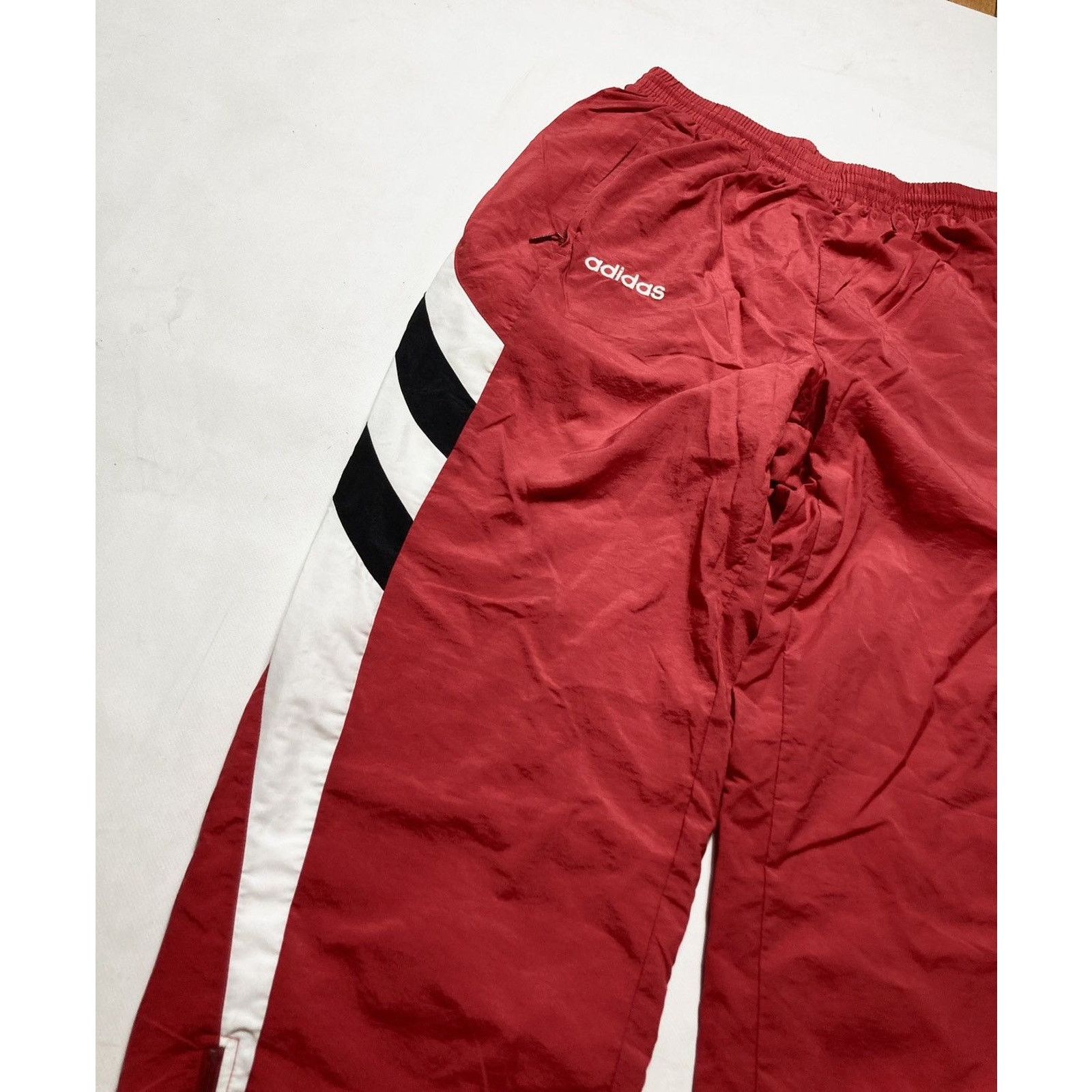 Adidas × Vintage 90s RED ADIDAS TRACK SPORT PANTS Size US 36 / EU 52 - 3 Thumbnail