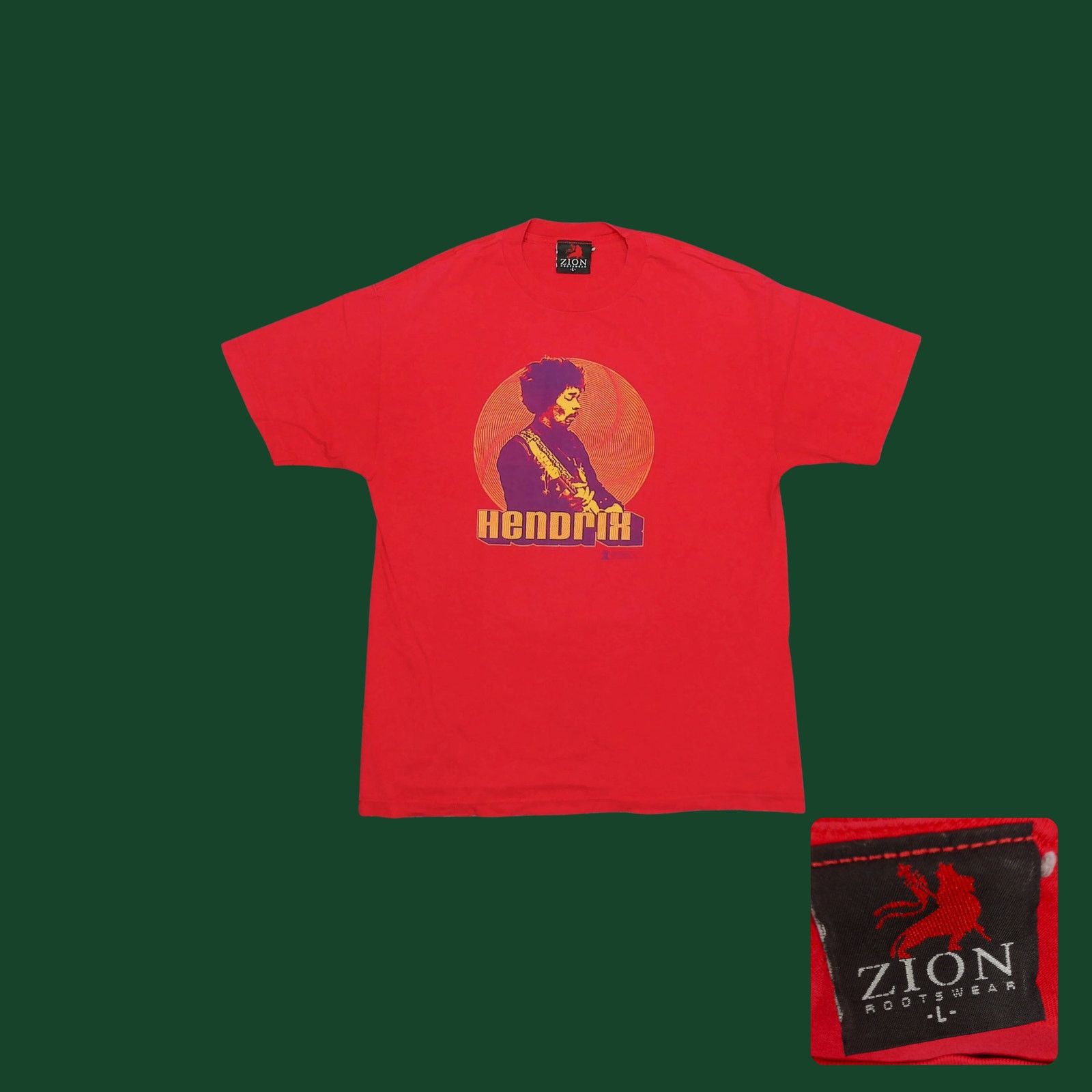 Zion Rootswear Zion Rootswear 2001 Jimi Hendrix Faded Thrashed Grunge Tee L Size US L / EU 52-54 / 3 - 1 Thumbnail