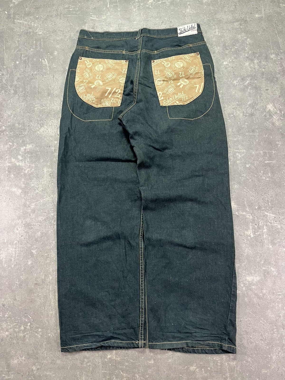 Ecko Unltd. Ecko Unltd. Printed Pockets Linen Baggy Denim Jeans 36 Size US 36 / EU 52 - 1 Thumbnail