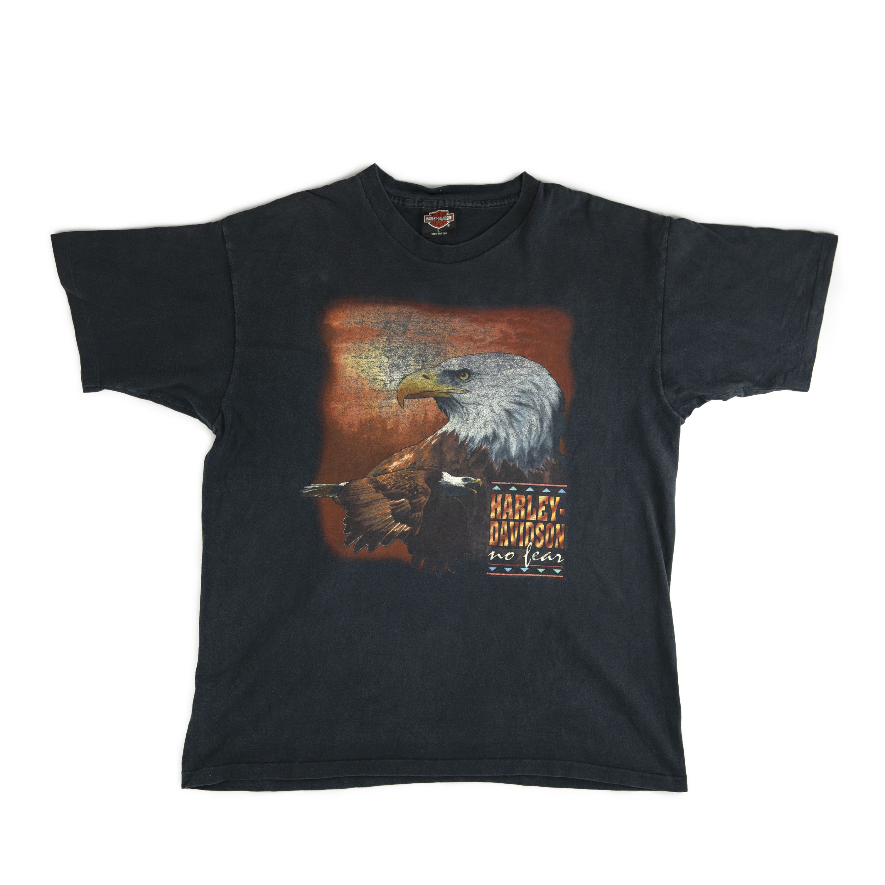 image of 1992 Harley Davidson Virginia Holoubek Tee Shirt in Black, Men's (Size Large)