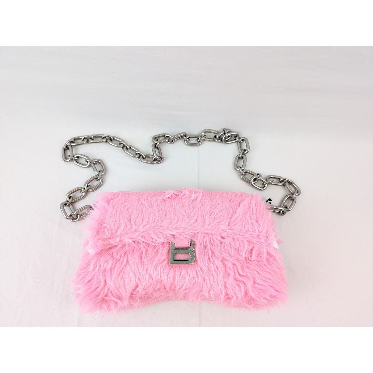 Balenciaga o1rshd1 Size: OS / Fake Fur Shoulder Bag in Pink Size ONE SIZE - 10 Thumbnail