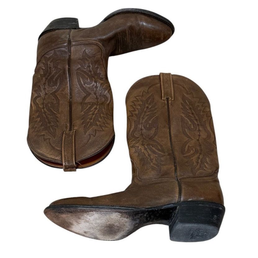 Nocona Boots Nocona Boots Men 9D Brown Leather Cowboy Western Festival Size US 9 / EU 42 - 5 Thumbnail