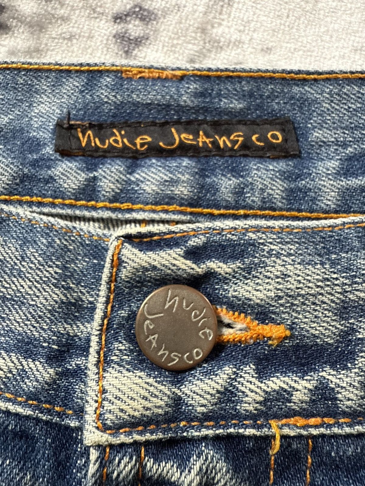 Nudie Jeans Vintage Nudie Low Slim Jim Indigo Thread Jeans Size US 30 / EU 46 - 18 Thumbnail