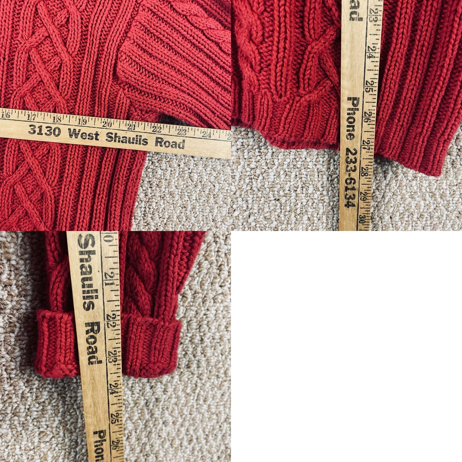 Eddie Bauer VINTAGE Eddie Bauer Sweater Men’s L Red Fisherman Cable Knit Chunky Knit R3 Shirt Pullover 90s Mens Size US L / EU 52-54 / 3 - 8 Thumbnail