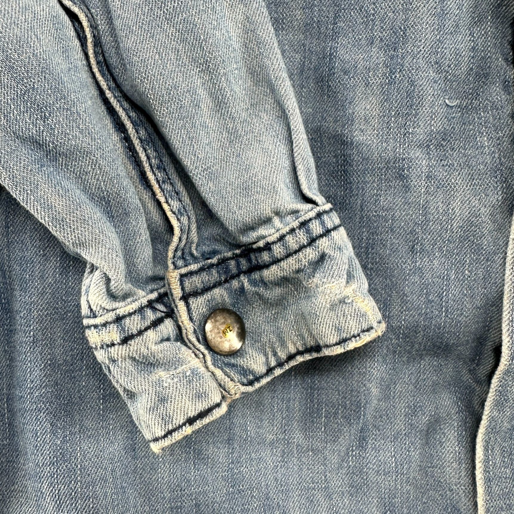 Zara Zara Denim Jacket Mens M Blue Chore Bomber Jacket Zip Medium Wash 90s Distressed Cotton Solid Size US M / EU 48-50 / 2 - 5 Thumbnail