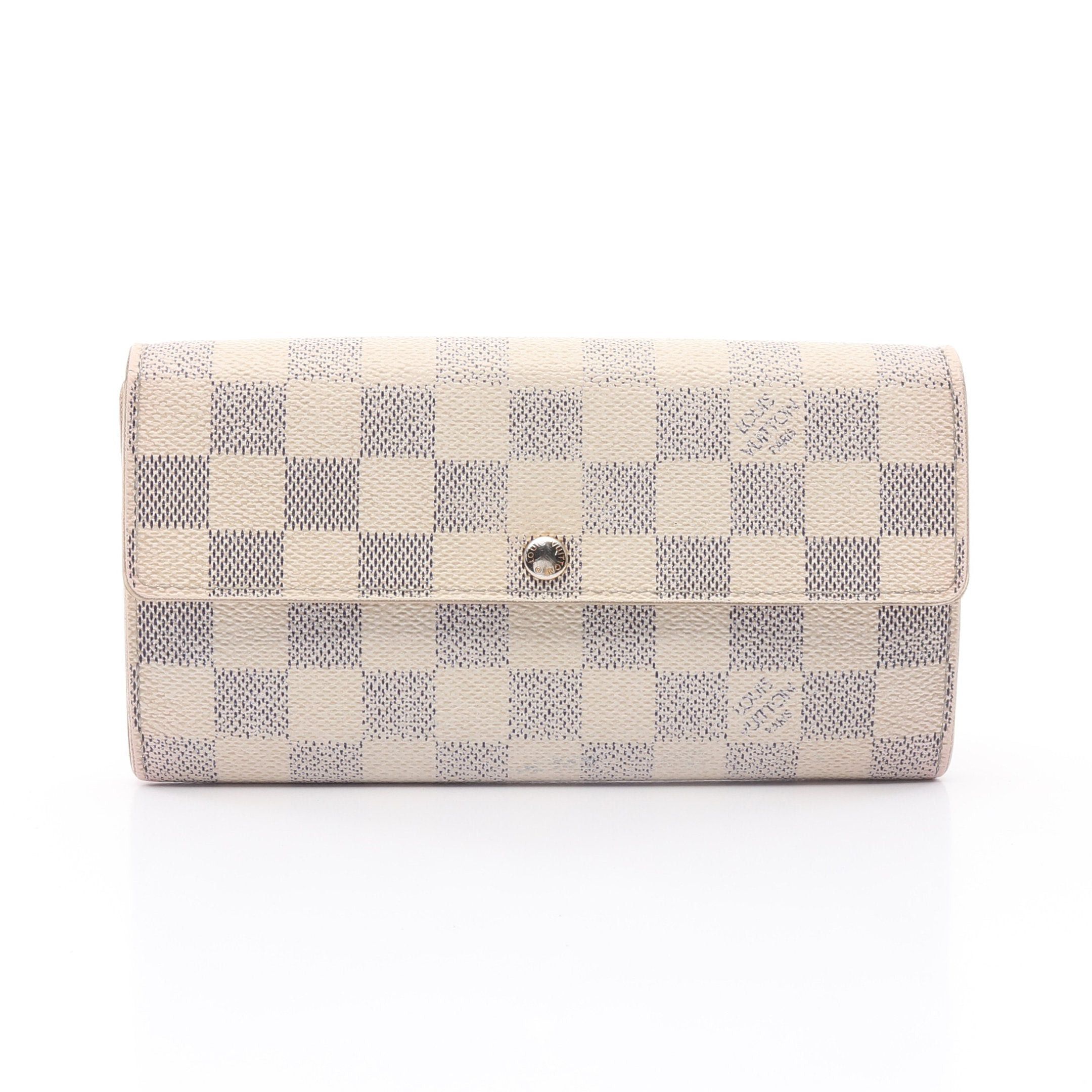Louis Vuitton Louis Vuitton Portefeuil Sara Damier Azur Bi-Fold Long Wallet Leather White Size ONE SIZE - 1 Thumbnail