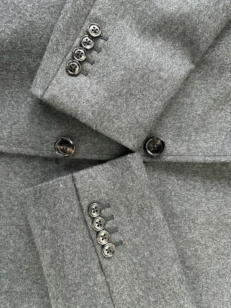 Hermes Hermes Dark Grey Pure Wool Suit Jacket - 100% Wool Size 48R - 8 Thumbnail