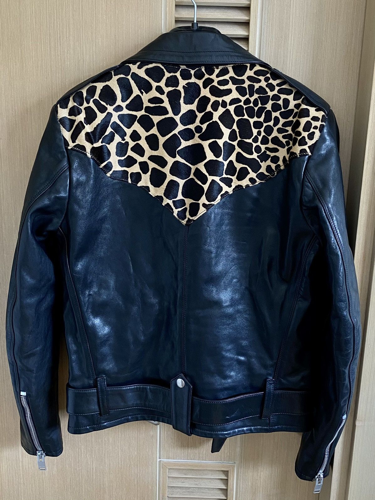 Hedi Slimane × Saint Laurent Paris FW14 Animal Print Biker Jacket Size US S / EU 44-46 / 1 - 2 Thumbnail