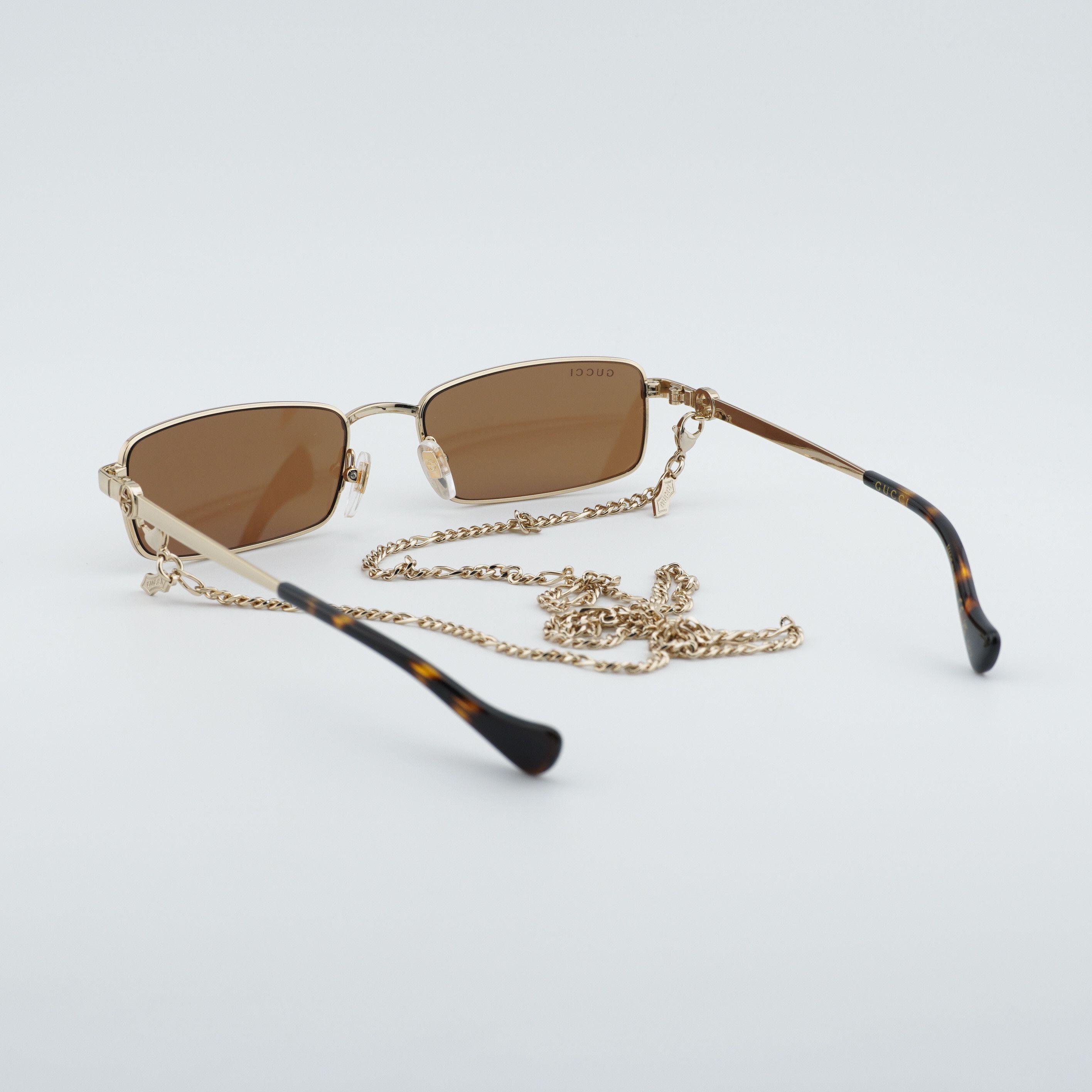 Gucci Gucci GG1600S 002 Women Sunglasses Gold Rectangle Frame Size ONE SIZE - 5 Thumbnail