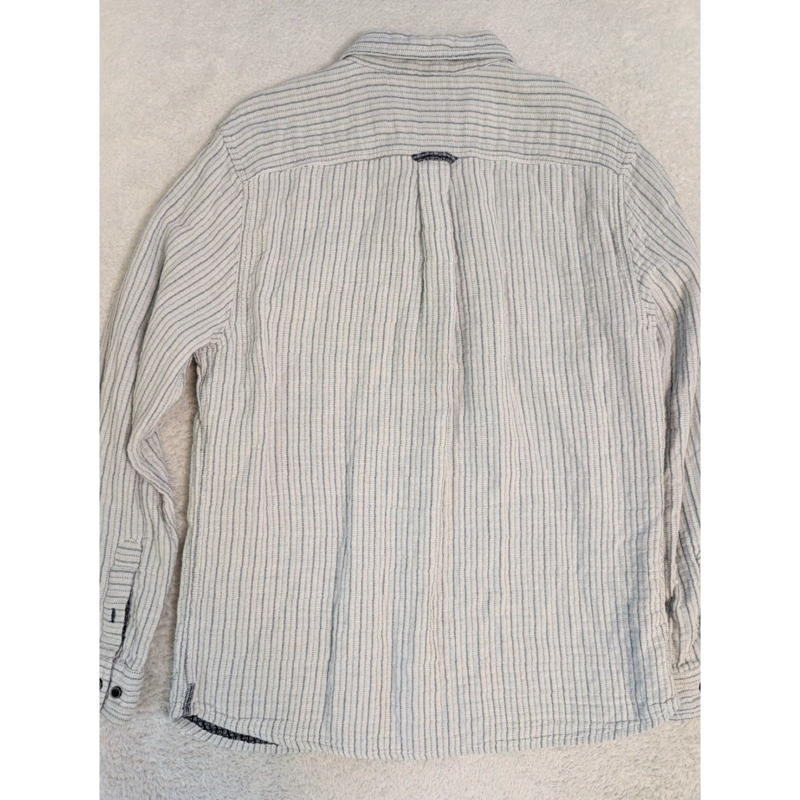Carbon2Cobalt Carbon 2 Cobalt Shirt Mens M White Geometric Knit Textured Cotton Casual Shirt Size US M / EU 48-50 / 2 - 8 Thumbnail