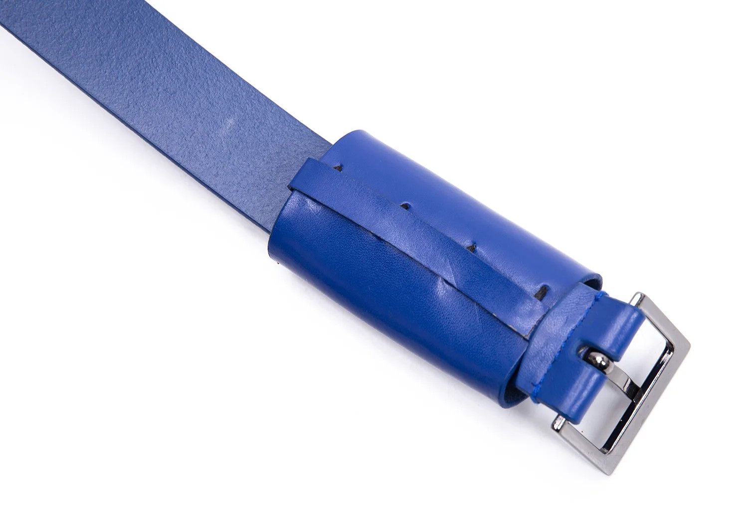 Armani Square Buckle Color Belt in Blue, Size 38 Size ONE SIZE - 5 Thumbnail