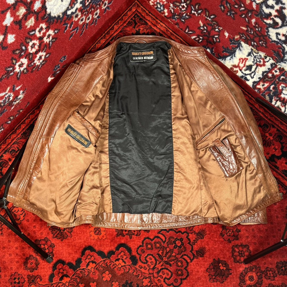 Harley Davidson Biker Harley-Davidson Division Jacket Vintage Cow Leather Size US L / EU 52-54 / 3 - 6 Thumbnail