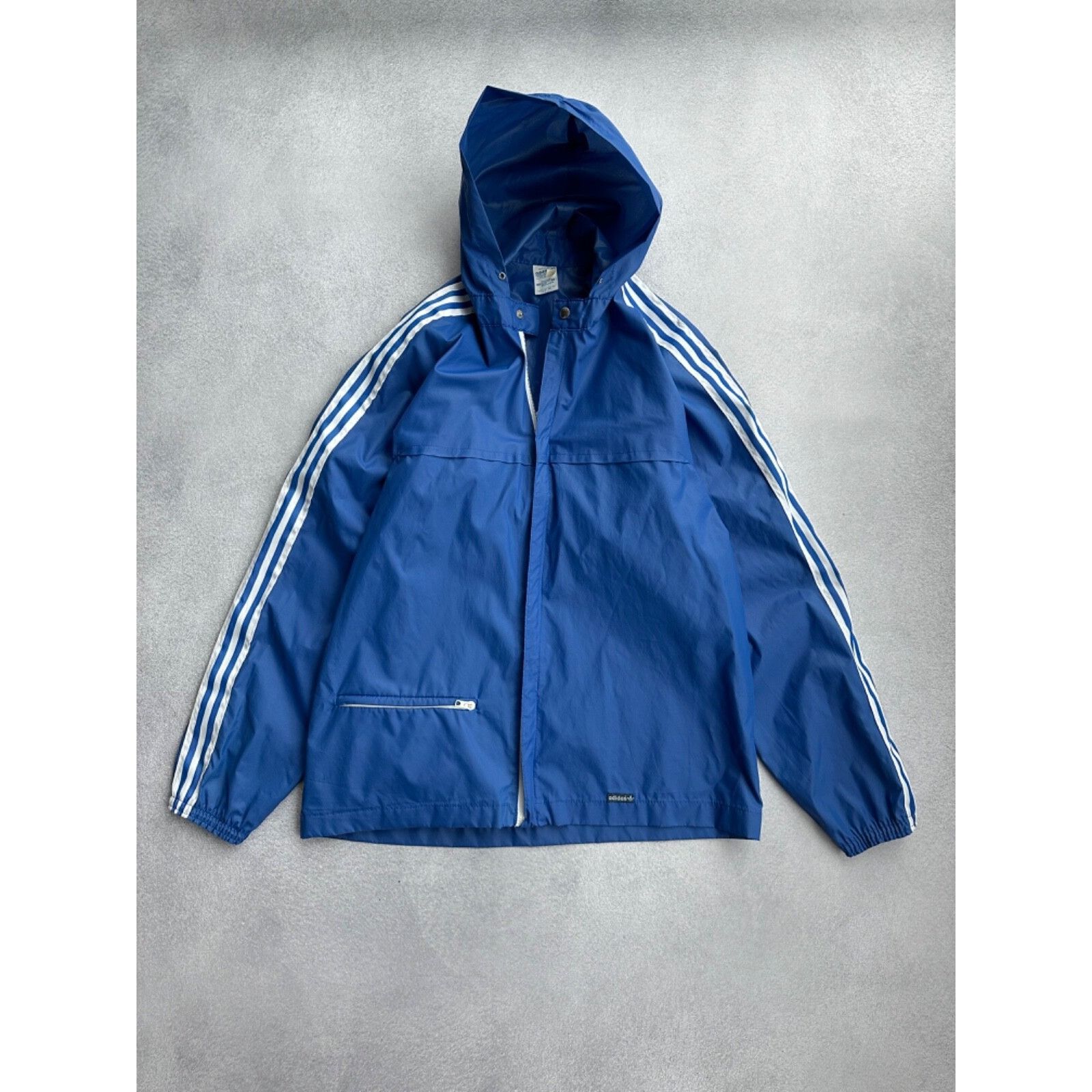 Adidas VTG Adidas Ventex Nylon Navy Striped Jacket Size US M / EU 48-50 / 2 - 1 Thumbnail