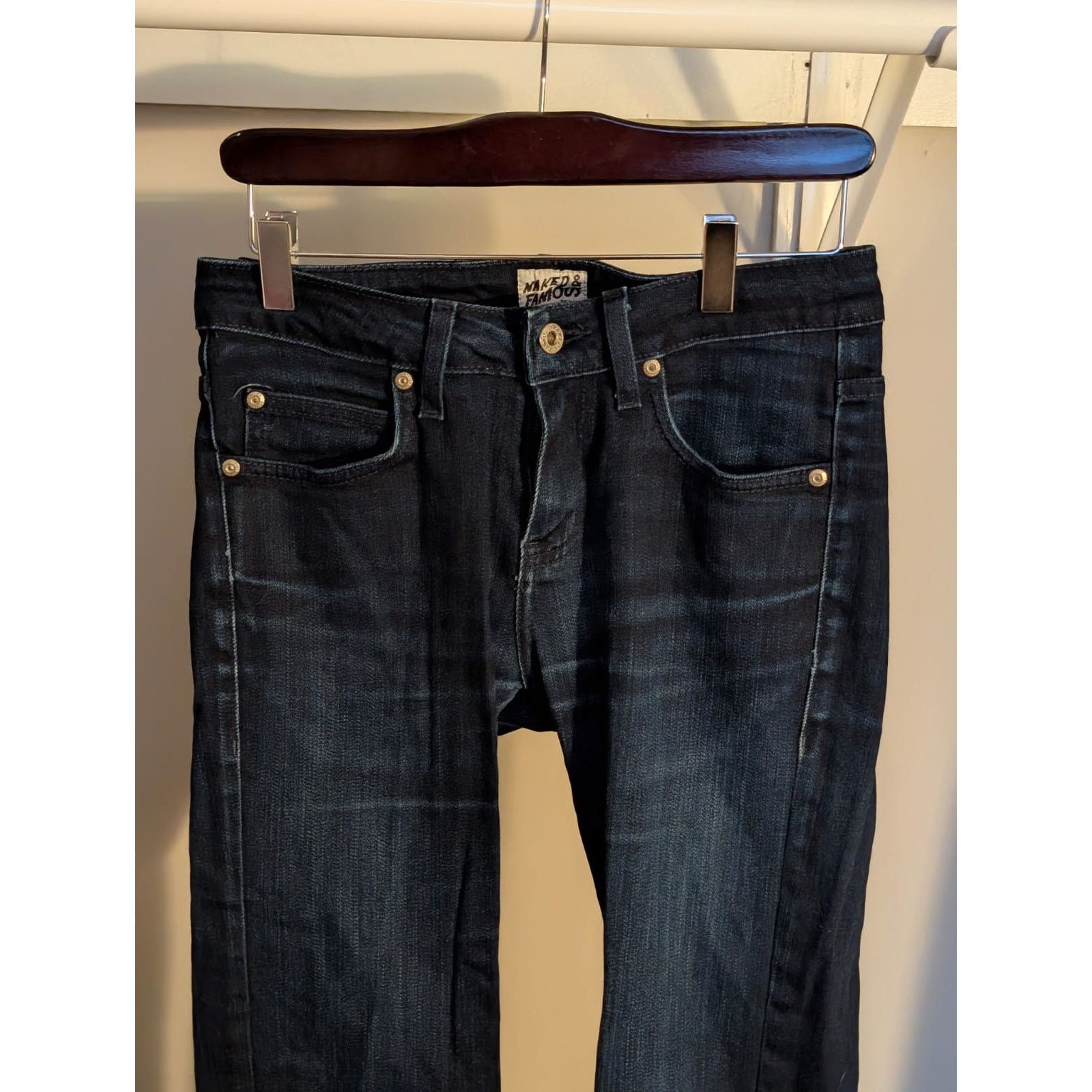 Naked & Famous Skinny Guy - Midnight Power Stretch (29) Size US 29 - 6 Thumbnail